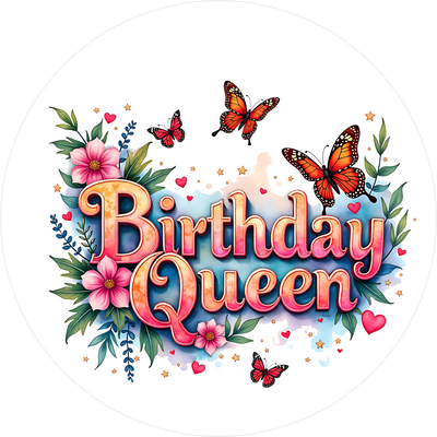 Geburtstags-Tortenaufleger Queen12 - personalisierbar