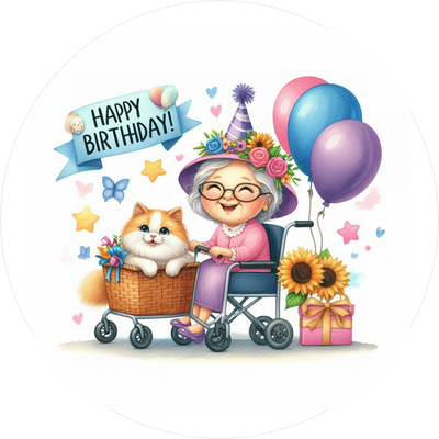 Geburtstags-Tortenaufleger Queen5 - personalisierbar