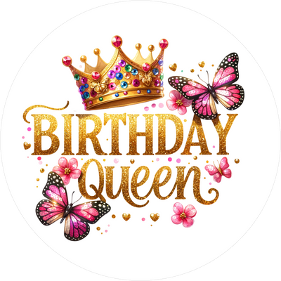Geburtstags-Tortenaufleger Queen6 - personalisierbar