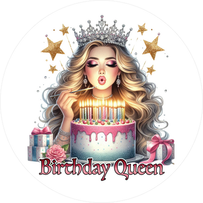 Geburtstags-Tortenaufleger Queen7 - personalisierbar