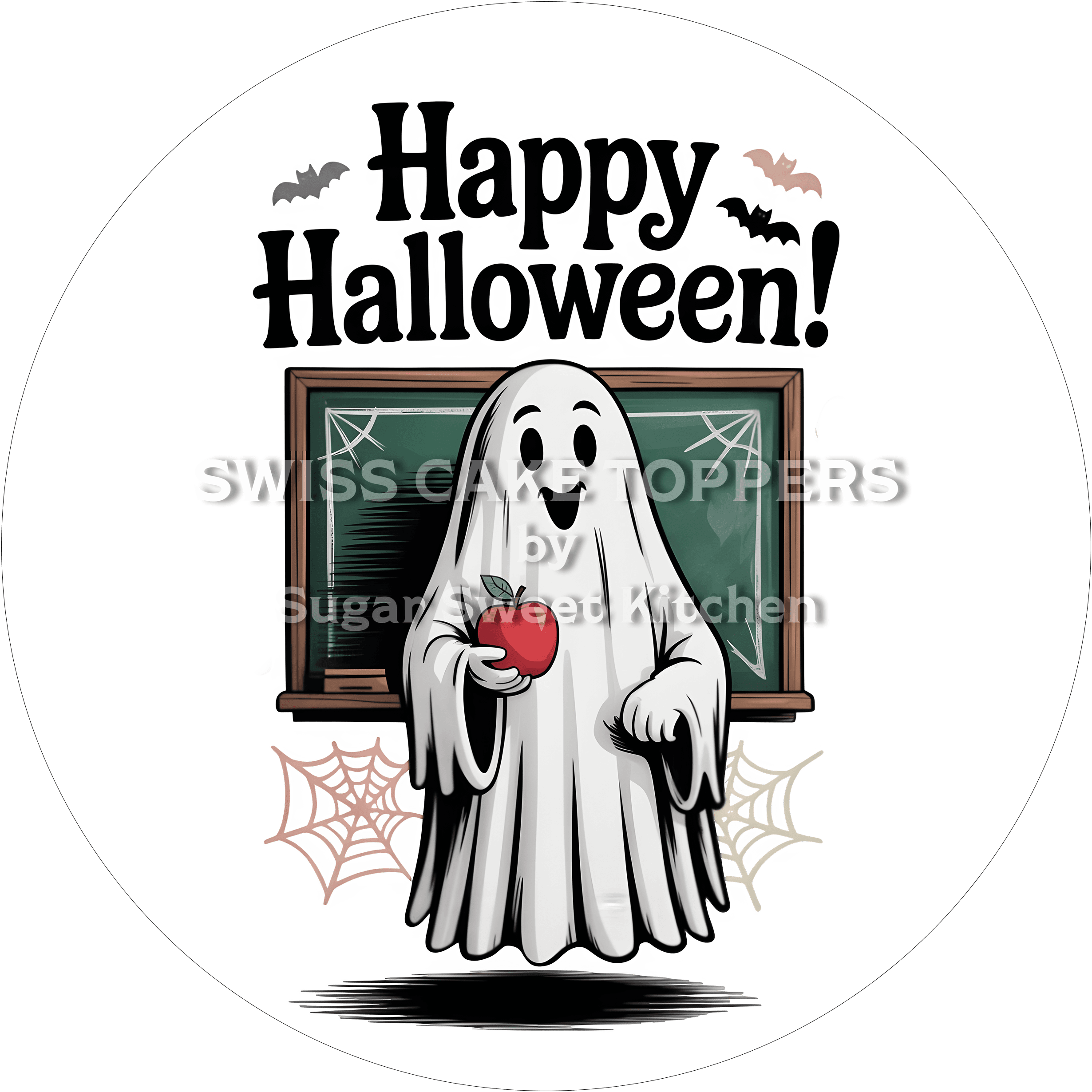 Lustiger Halloween-Tortenaufleger1 - personalisierbar - Fondant- Torten- & Cupcakeaufleger Sugar Sweet Kitchen