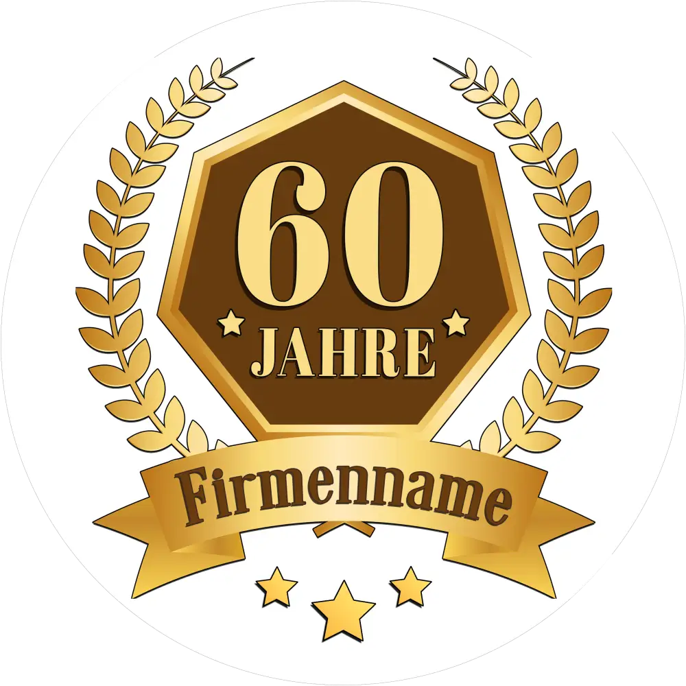 Jubiläums-Tortenaufleger „60 Jahre“ - Fondant- Torten- & Cupcakeaufleger Sugar Sweet Kitchen