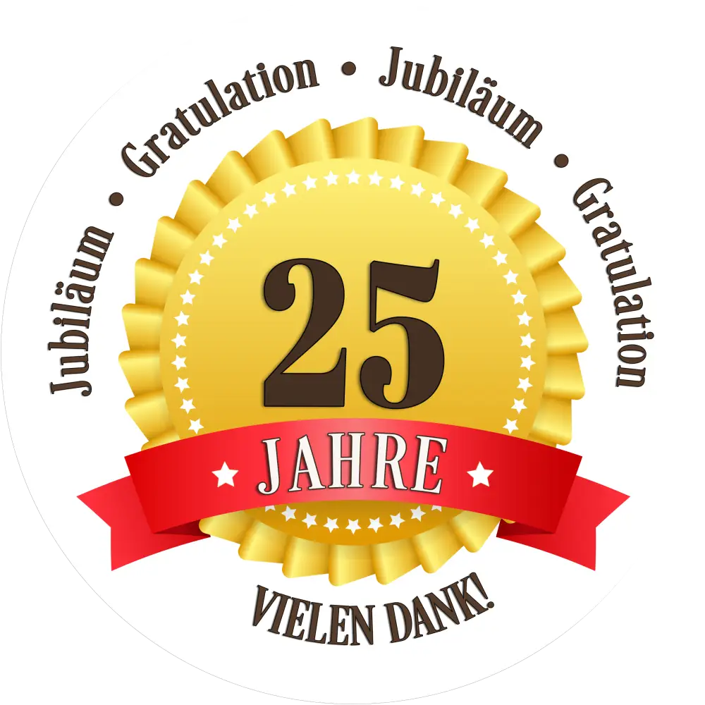 Jubiläums-Tortenaufleger „25 Jahre“ mit Text - Fondant- Torten- & Cupcakeaufleger Sugar Sweet Kitchen