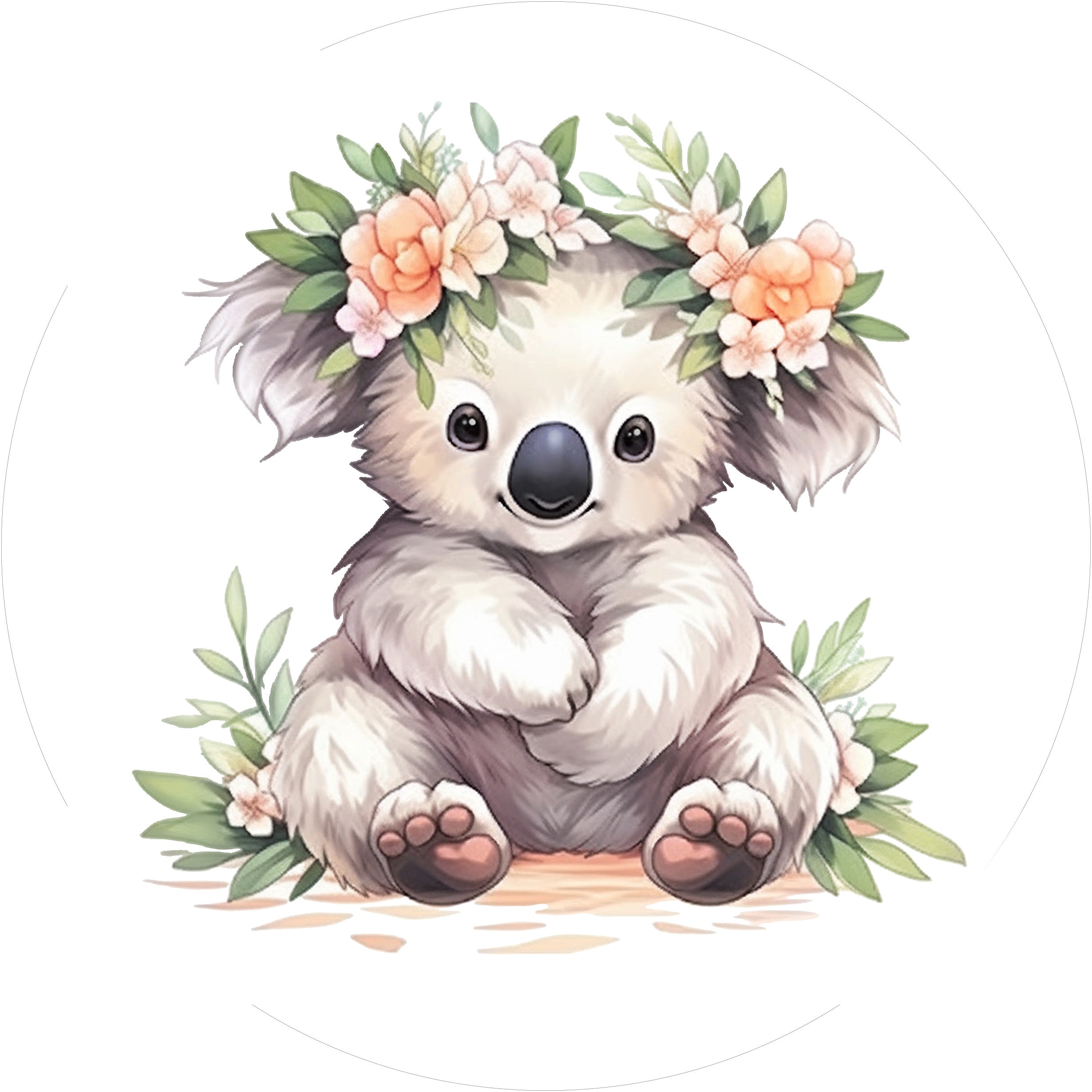 Zuckersüsser Koala-Tortenaufleger4 - personalisierbar - Fondant- Torten- & Cupcakeaufleger Sugar Sweet Kitchen