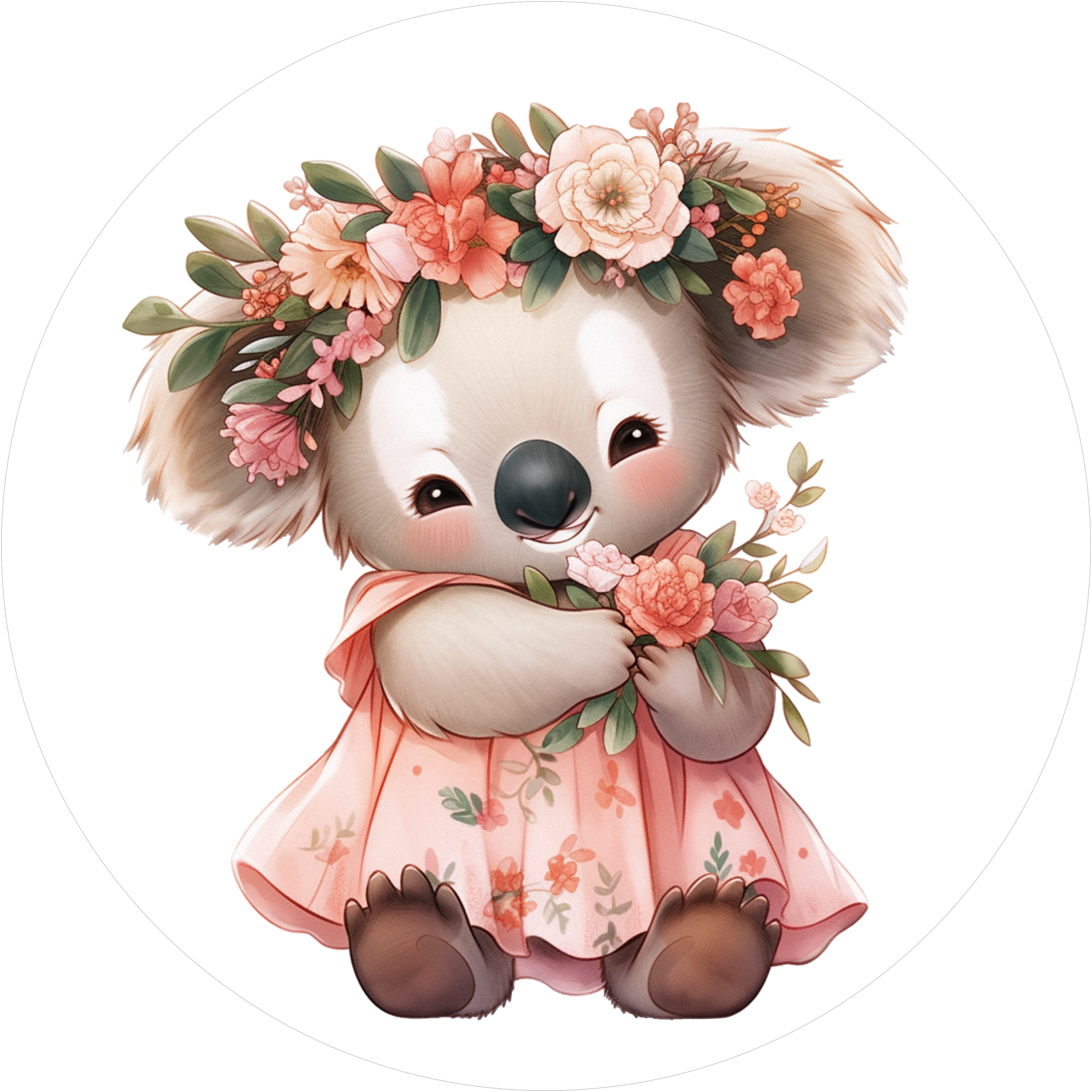 Entzückender Koala-Tortenaufleger5 - personalisierbar - Fondant- Torten- & Cupcakeaufleger Sugar Sweet Kitchen