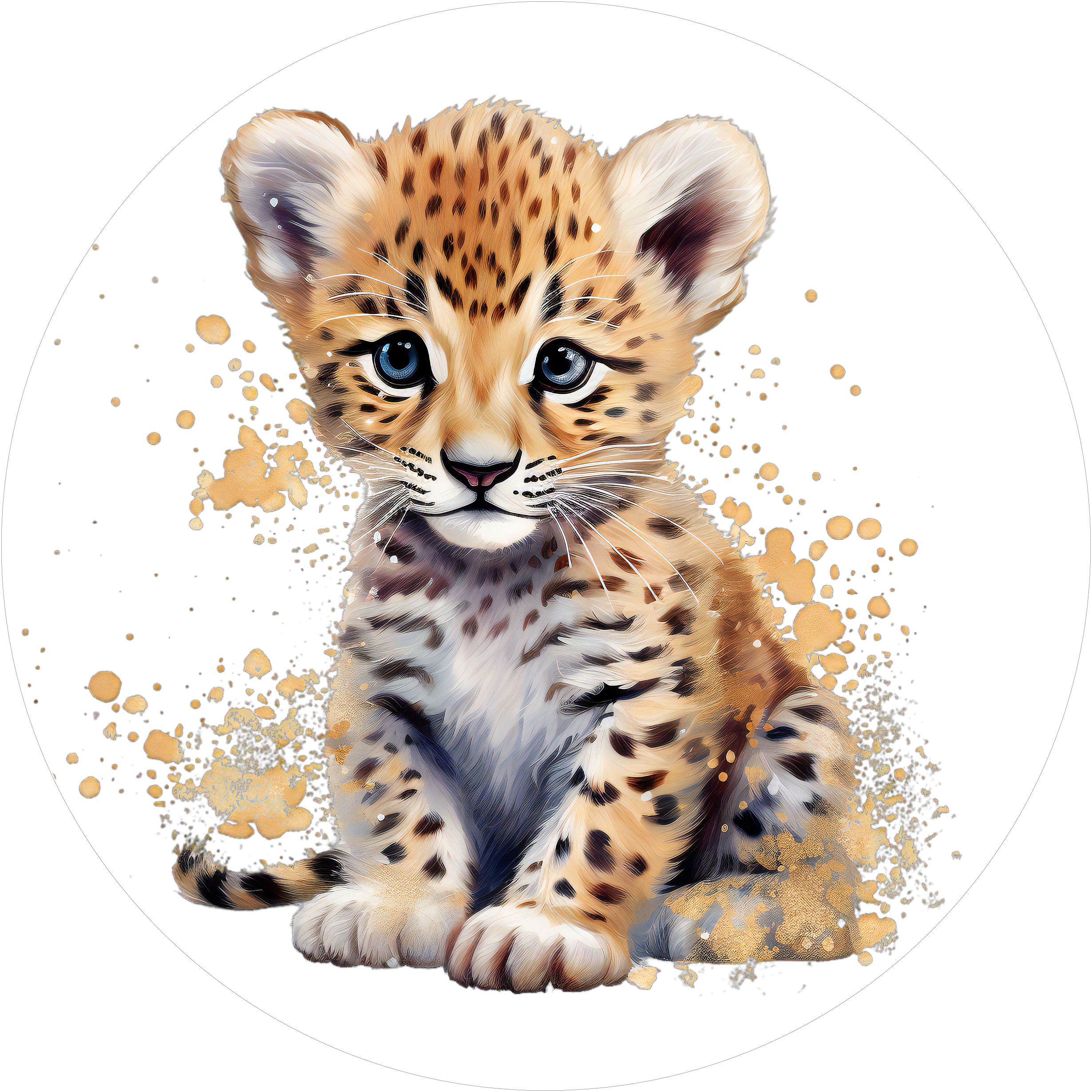 Supersüsser Leoparden-Tortenaufleger1 - personalisierbar - Fondant- Torten- & Cupcakeaufleger Sugar Sweet Kitchen