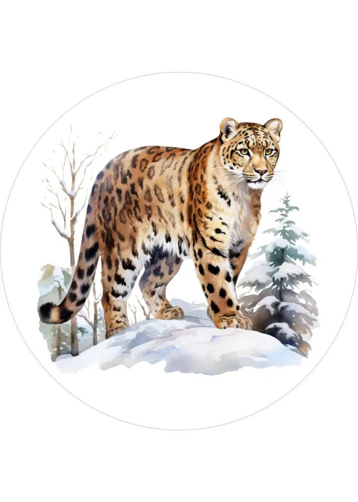 Leopard Tortenaufleger8 – essbar & personalisierbar - Fondant- Torten- Cupcakeaufleger Sugar Sweet Kitchen