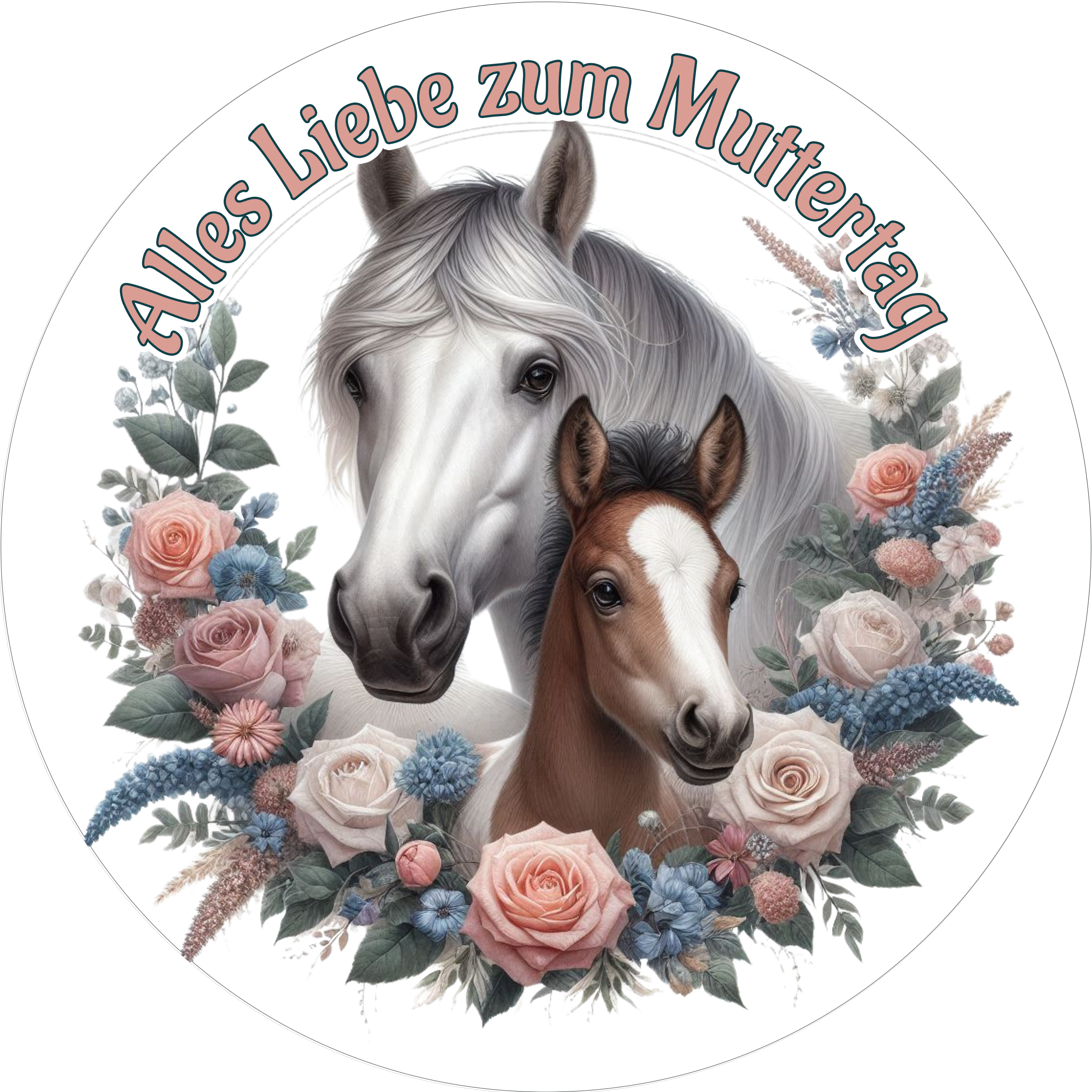Muttertags-Tortenaufleger24 – essbar & personalisierbar - Fondant- Torten- Cupcakeaufleger Sugar Sweet Kitchen