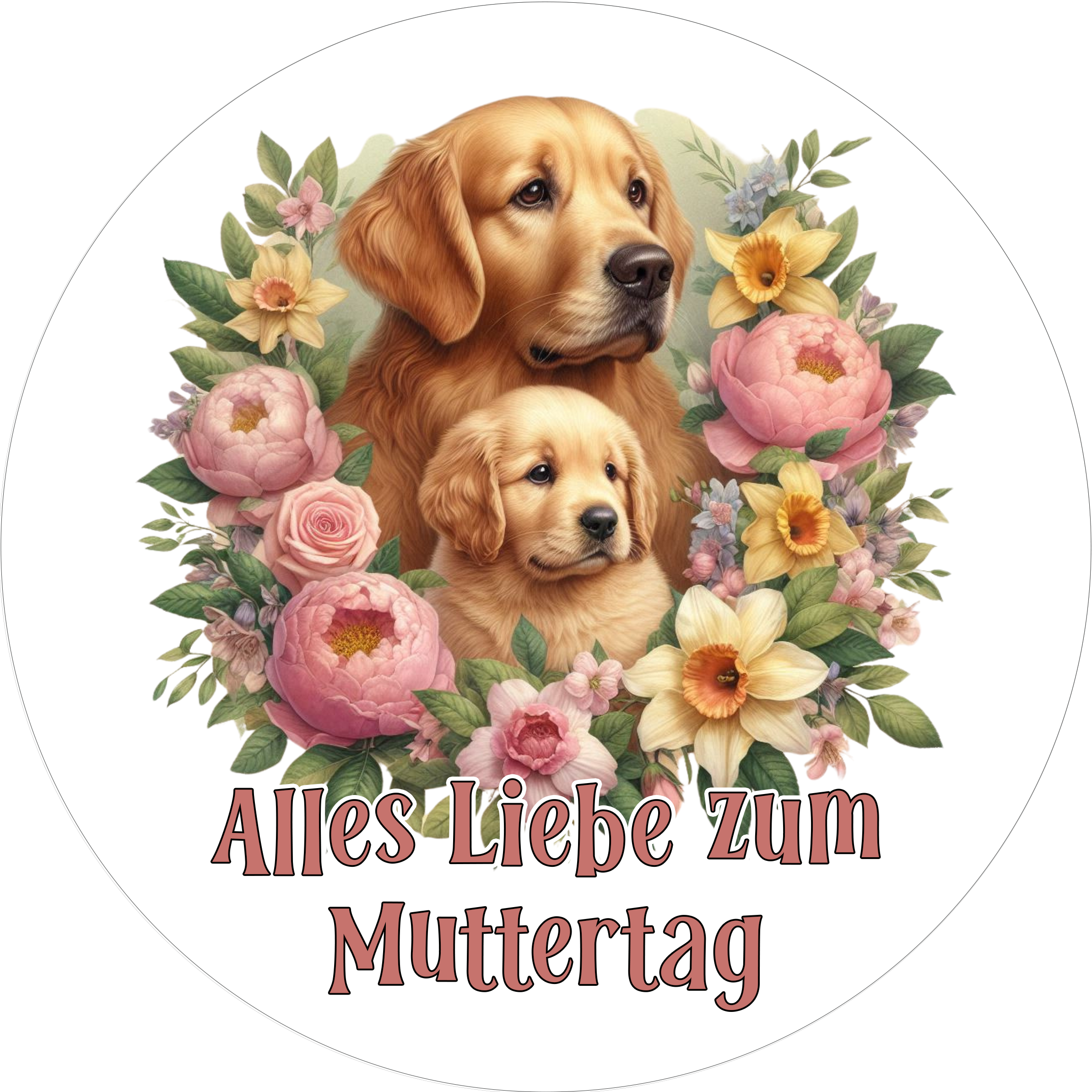Muttertags-Tortenaufleger29 – essbar & personalisierbar - Fondant- Torten- Cupcakeaufleger Sugar Sweet Kitchen