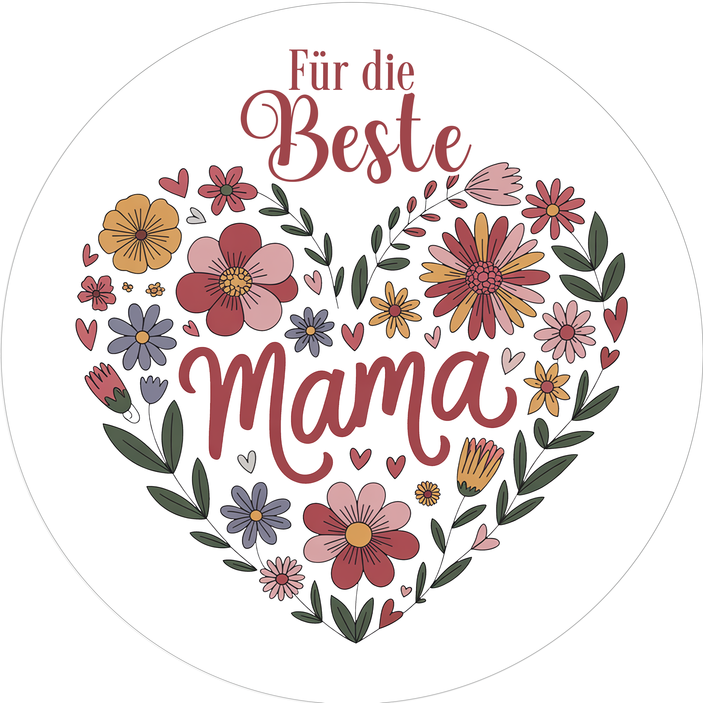 Muttertags-Tortenaufleger42 – essbar & personalisierbar