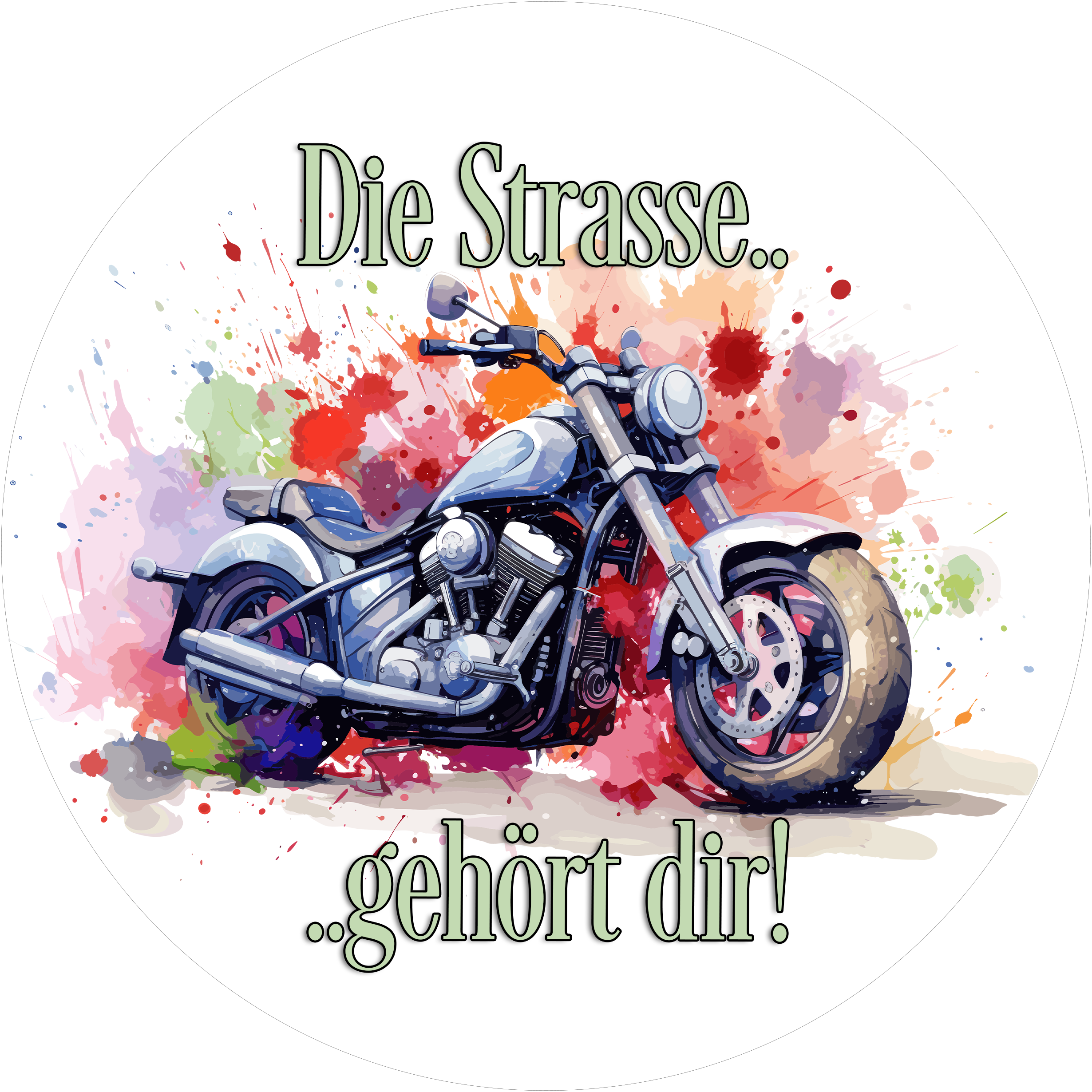 Einmaliger Motorrad-Tortenaufleger1 - personalisierbar - Fondant- Torten- & Cupcakeaufleger Sugar Sweet Kitchen
