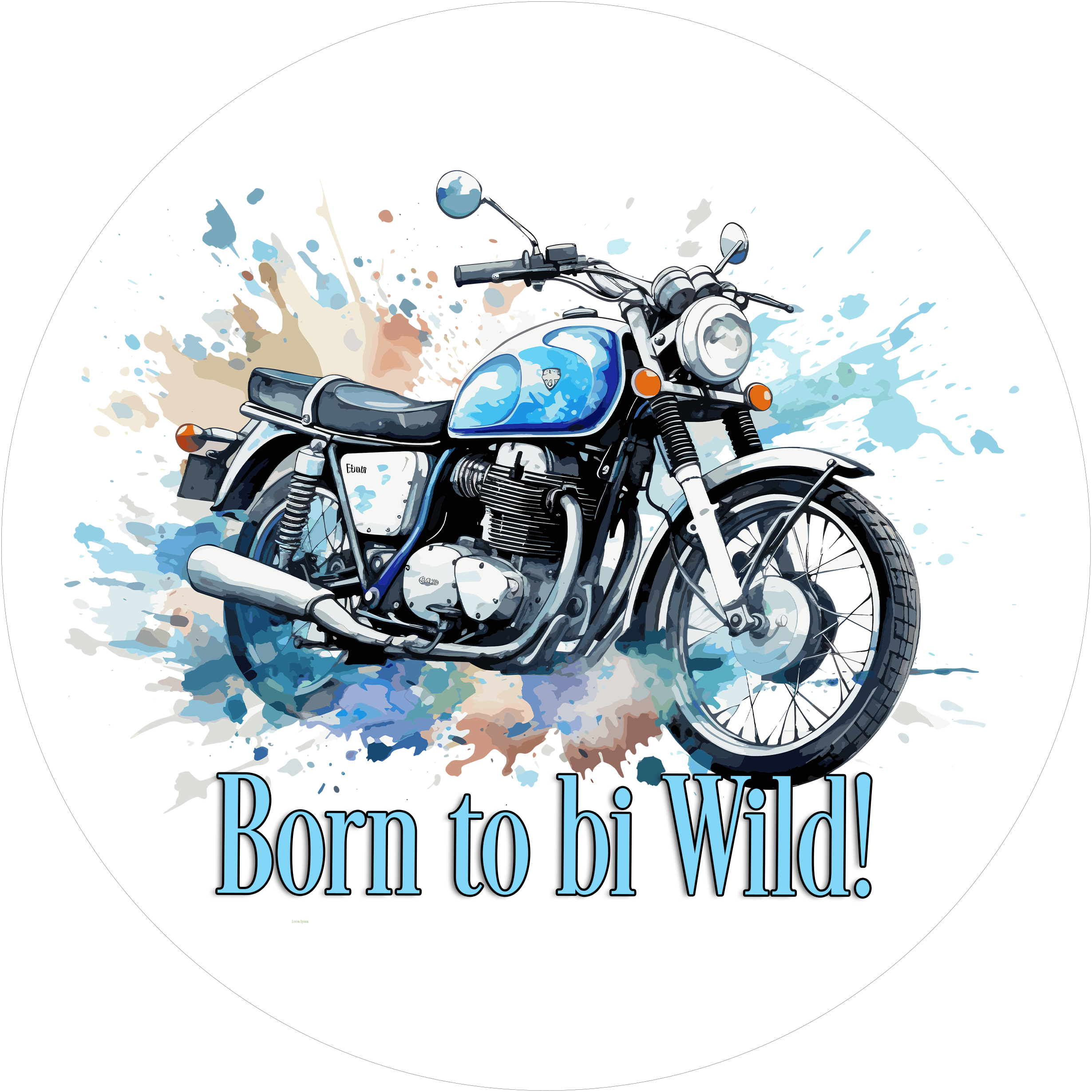 Exklusiver Motorrad-Tortenaufleger2 - personalisierbar - Fondant- Torten- & Cupcakeaufleger Sugar Sweet Kitchen