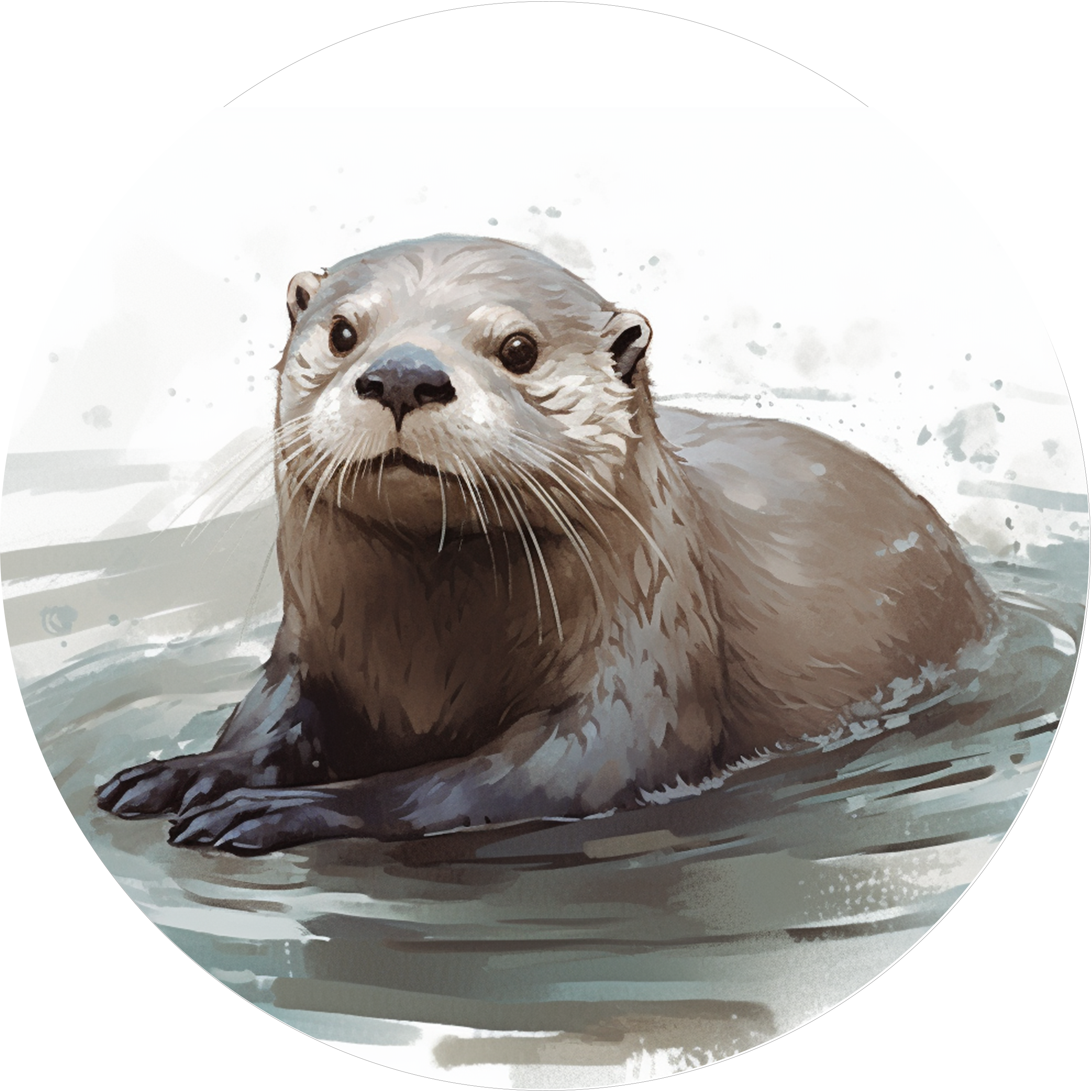 Einzigartiger Otter-Tortenaufleger1 - personalisierbar - Fondant- Torten- & Cupcakeaufleger Sugar Sweet Kitchen