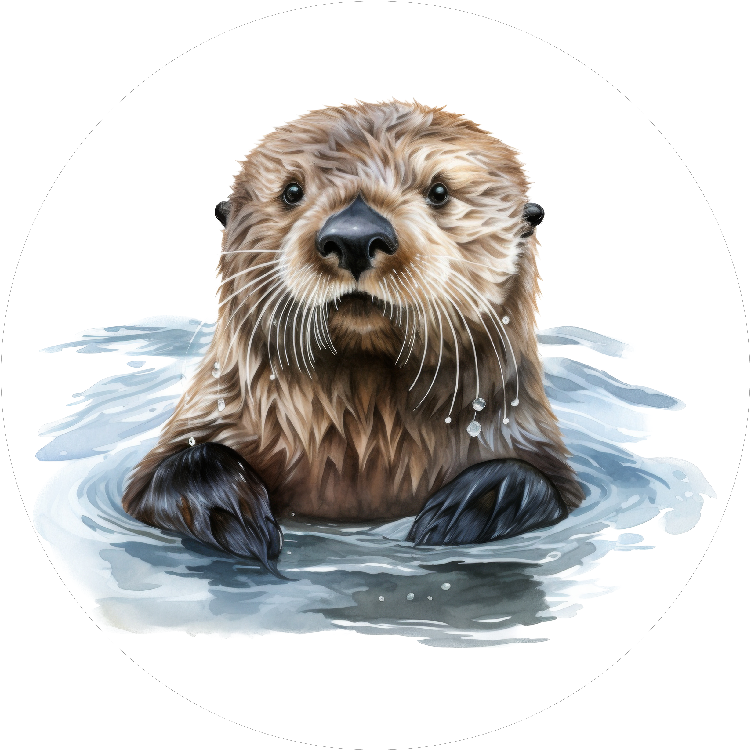 Niedlicher Otter-Tortenaufleger2 - personalisierbar - Fondant- Torten- & Cupcakeaufleger Sugar Sweet Kitchen