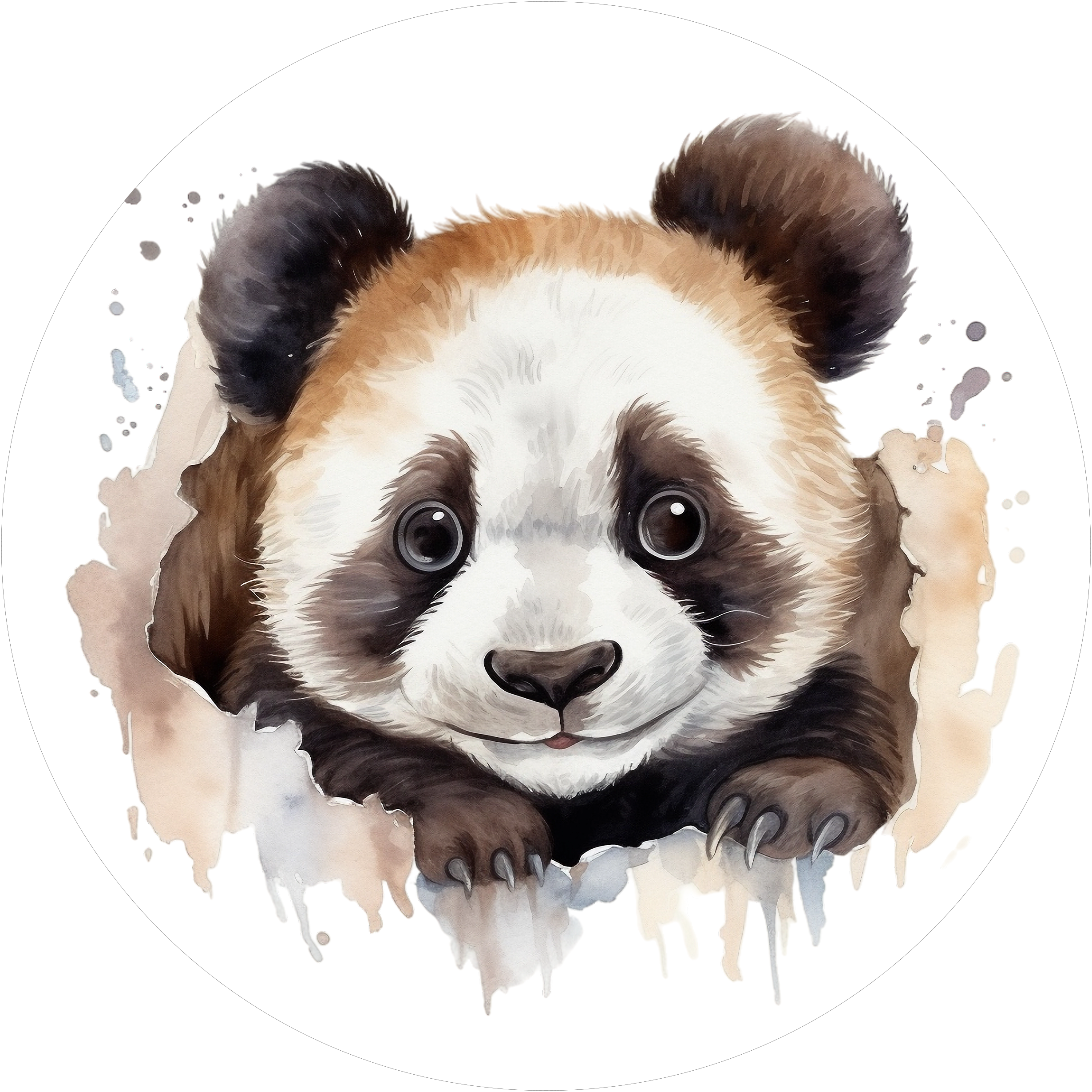 Süsser Panda-Tortenaufleger1 - personalisierbar - Fondant- Torten- & Cupcakeaufleger Sugar Sweet Kitchen