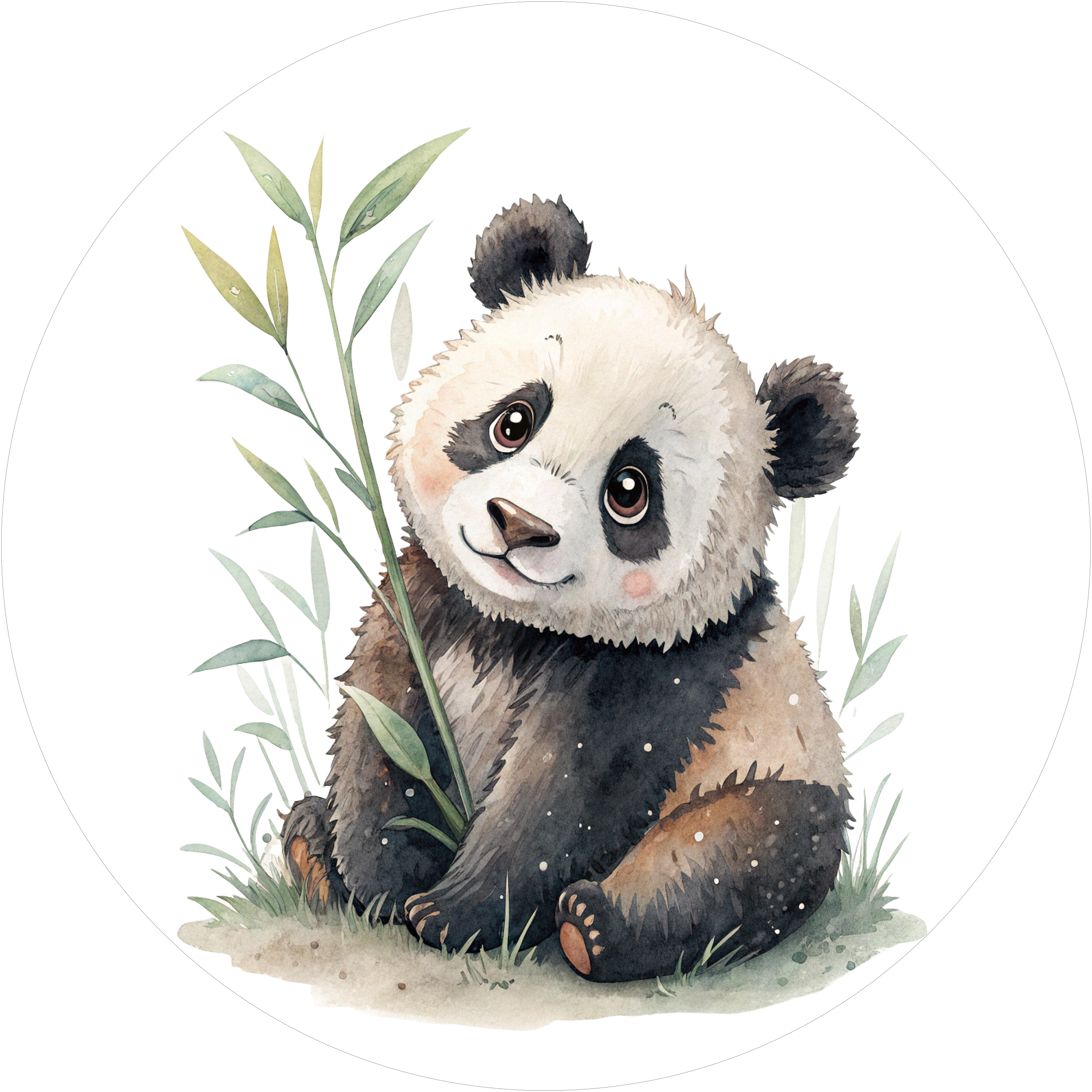 Bezaubernder Panda-Tortenaufleger2 - personalisierbar - Fondant- Torten- & Cupcakeaufleger Sugar Sweet Kitchen