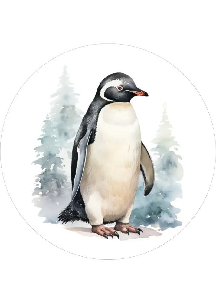 Pinguin Tortenaufleger1 – essbar & personalisierbar - Fondant- Torten- Cupcakeaufleger Sugar Sweet Kitchen