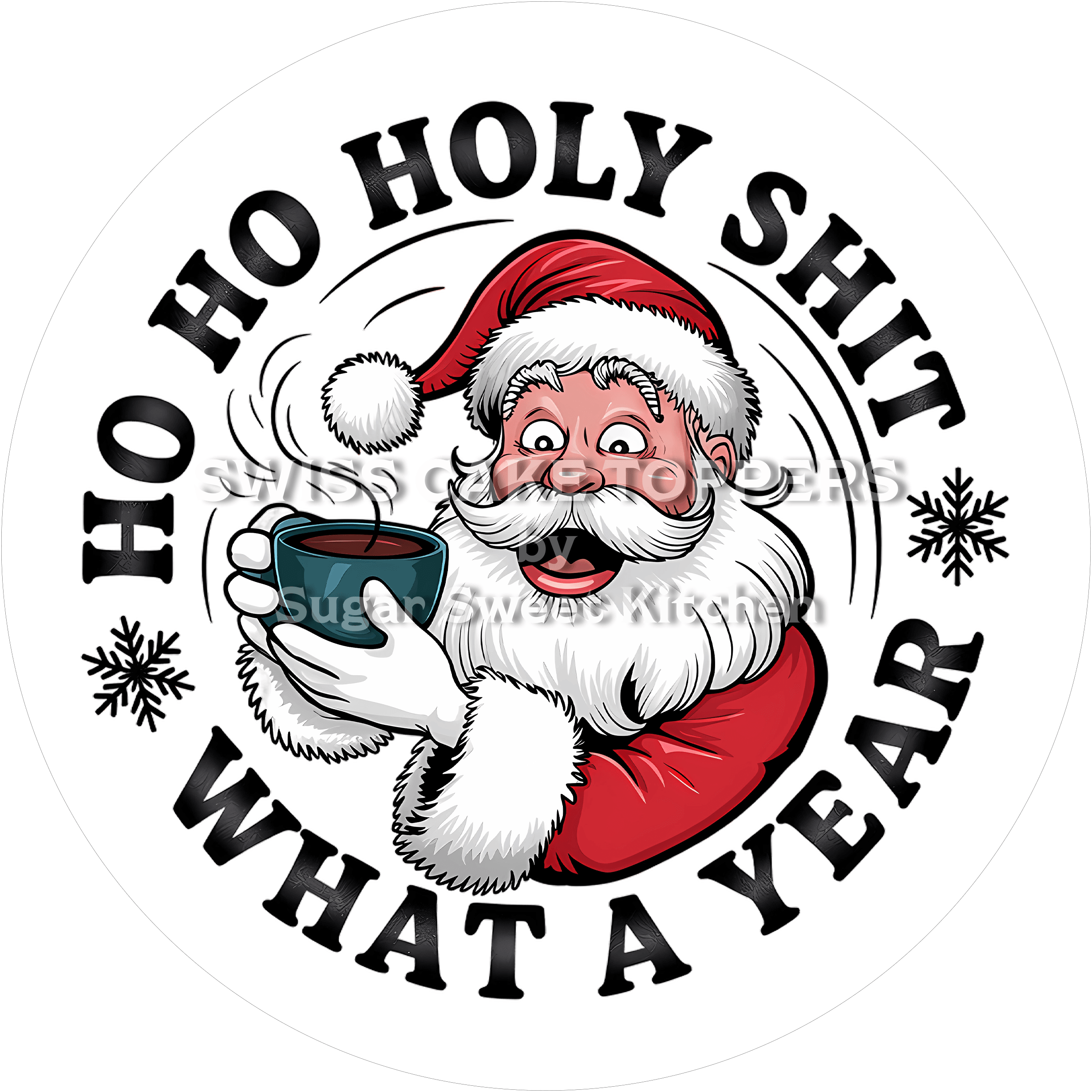 Santa - Tortenaufleger1 - personalisierbar - Fondant- Torten- & Cupcakeaufleger Sugar Sweet Kitchen