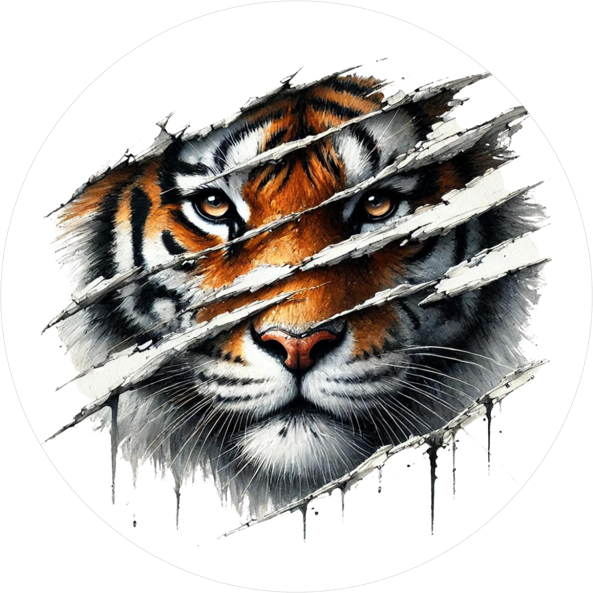 Exklusiver Tiger-Tortenaufleger2 - personalisierbar - Fondant- Torten- & Cupcakeaufleger Sugar Sweet Kitchen