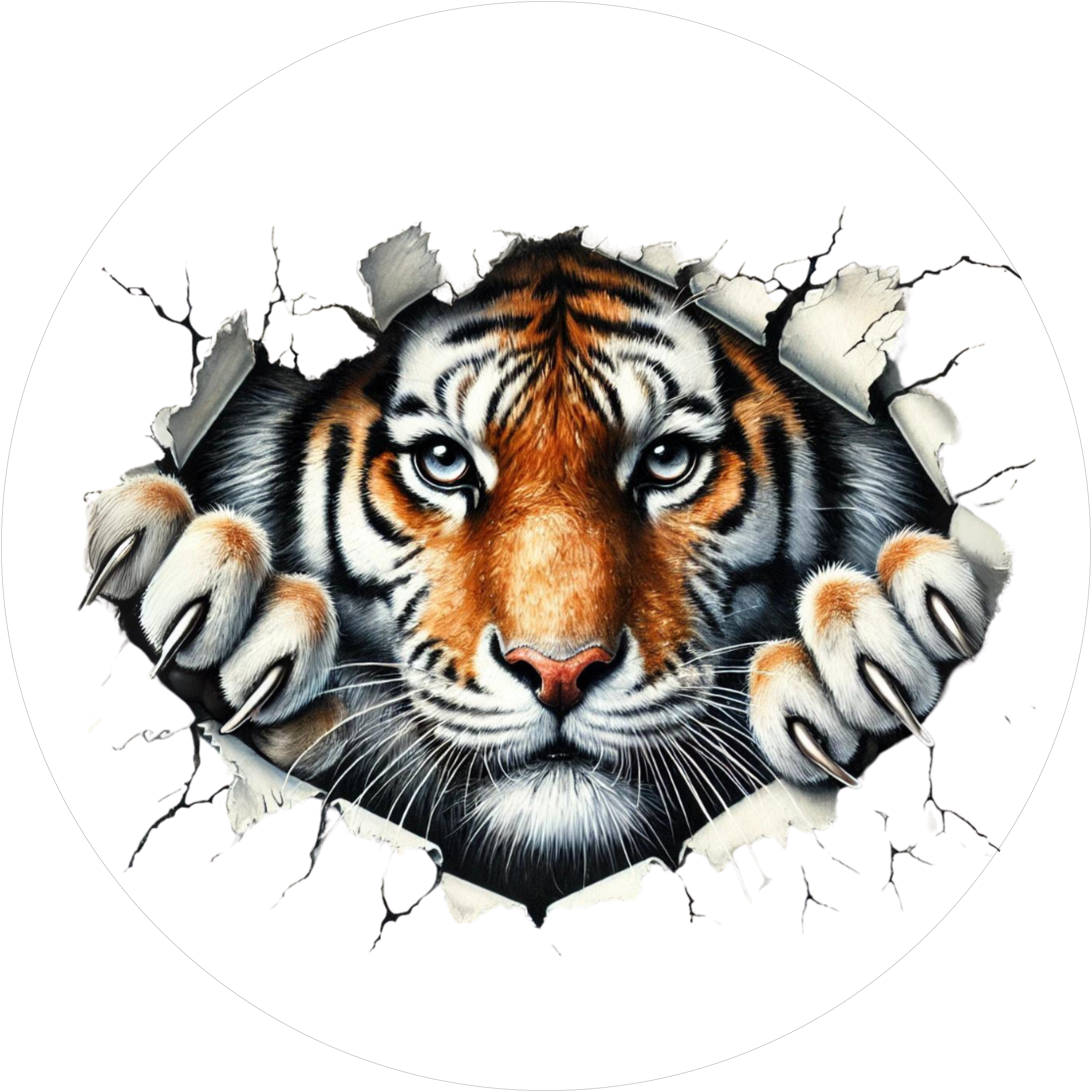 Wunderschöner Tiger-Tortenaufleger3 - personalisierbar - Fondant- Torten- & Cupcakeaufleger Sugar Sweet Kitchen