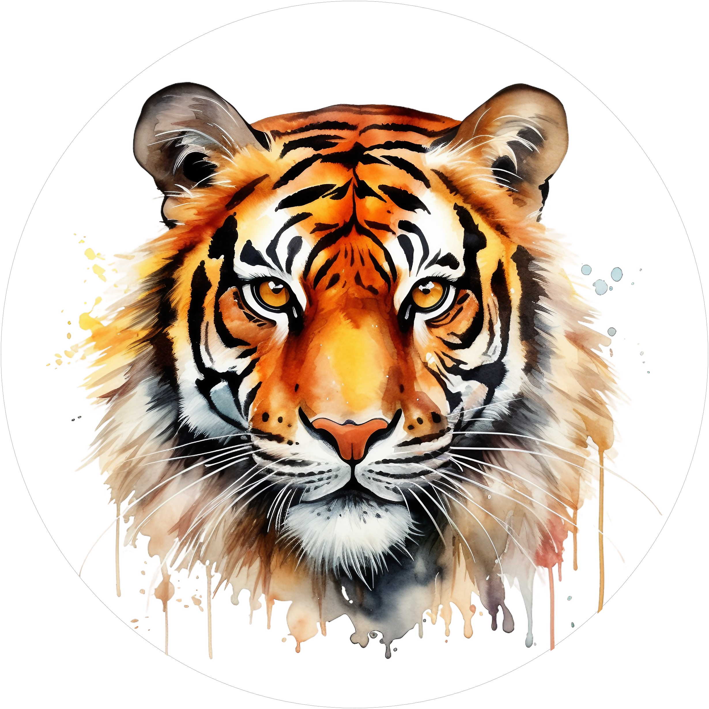 Grossartiger Tiger-Tortenaufleger6 - personalisierbar - Fondant- Torten- & Cupcakeaufleger Sugar Sweet Kitchen