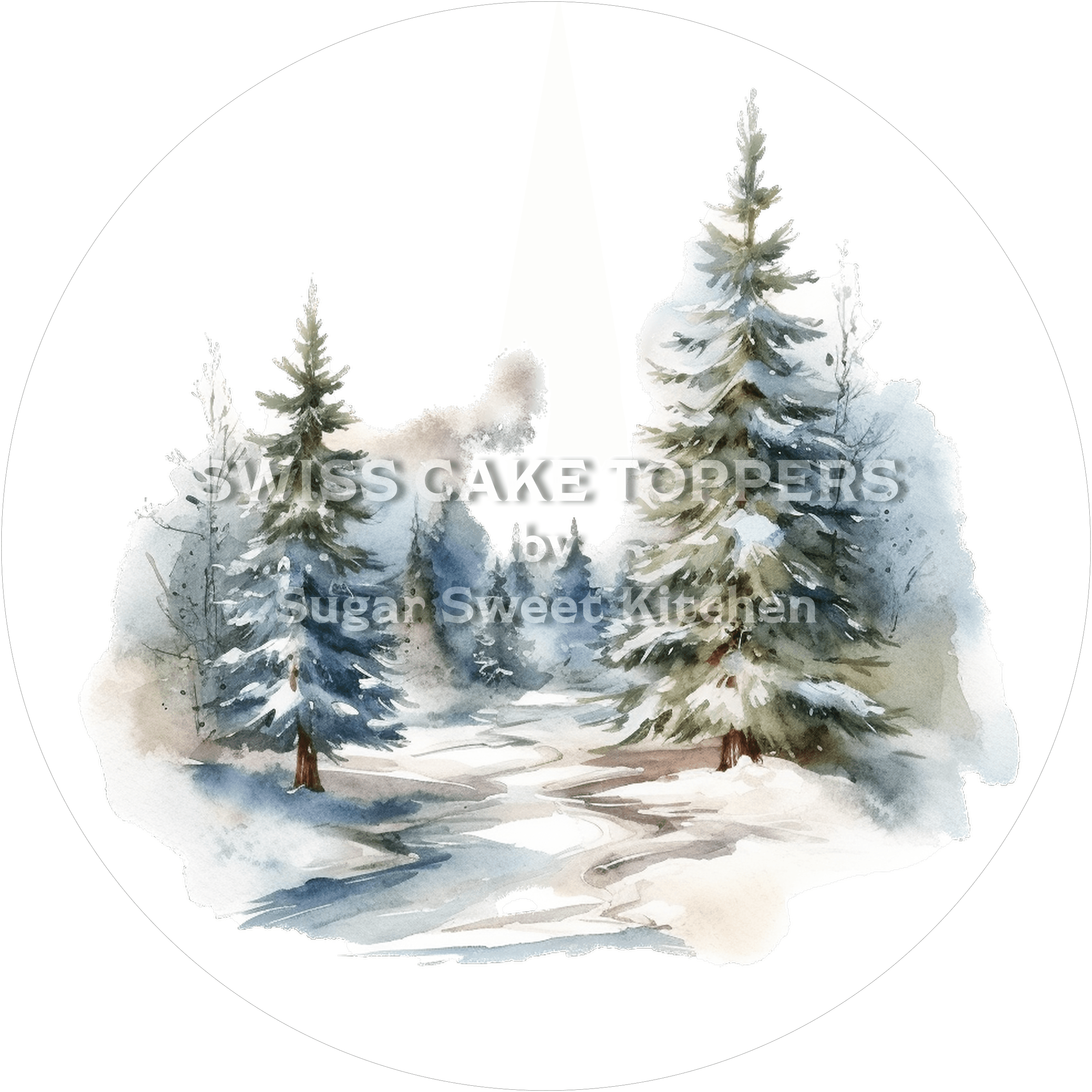Tortenaufleger Wald Natur 01 - essbar & personalisierbar - Fondant- Torten- Cupcakeaufleger Sugar Sweet Kitchen