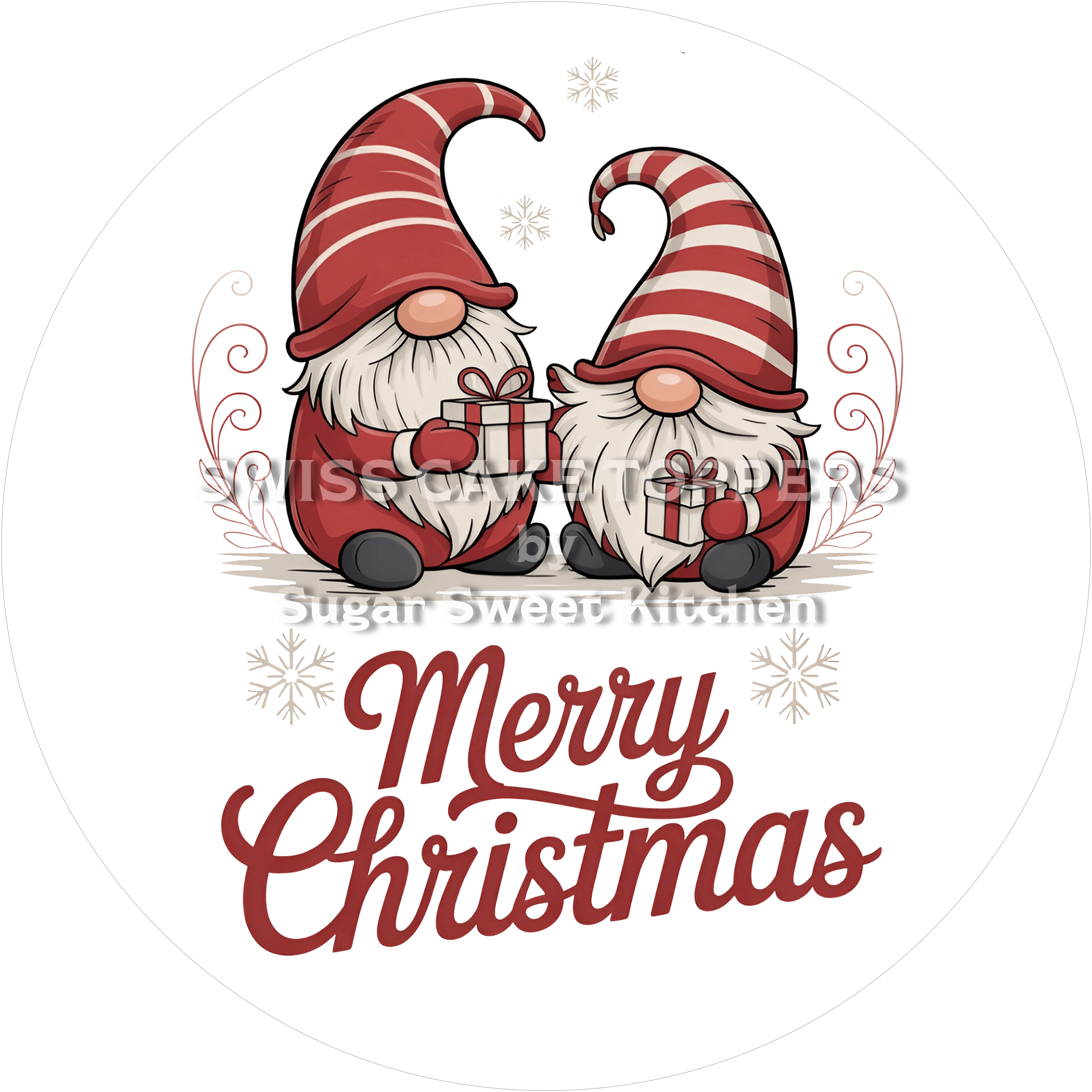 Lustiger Weihnachts-Tortenaufleger15 - personalisierbar - Fondant- Torten- & Cupcakeaufleger Sugar Sweet Kitchen