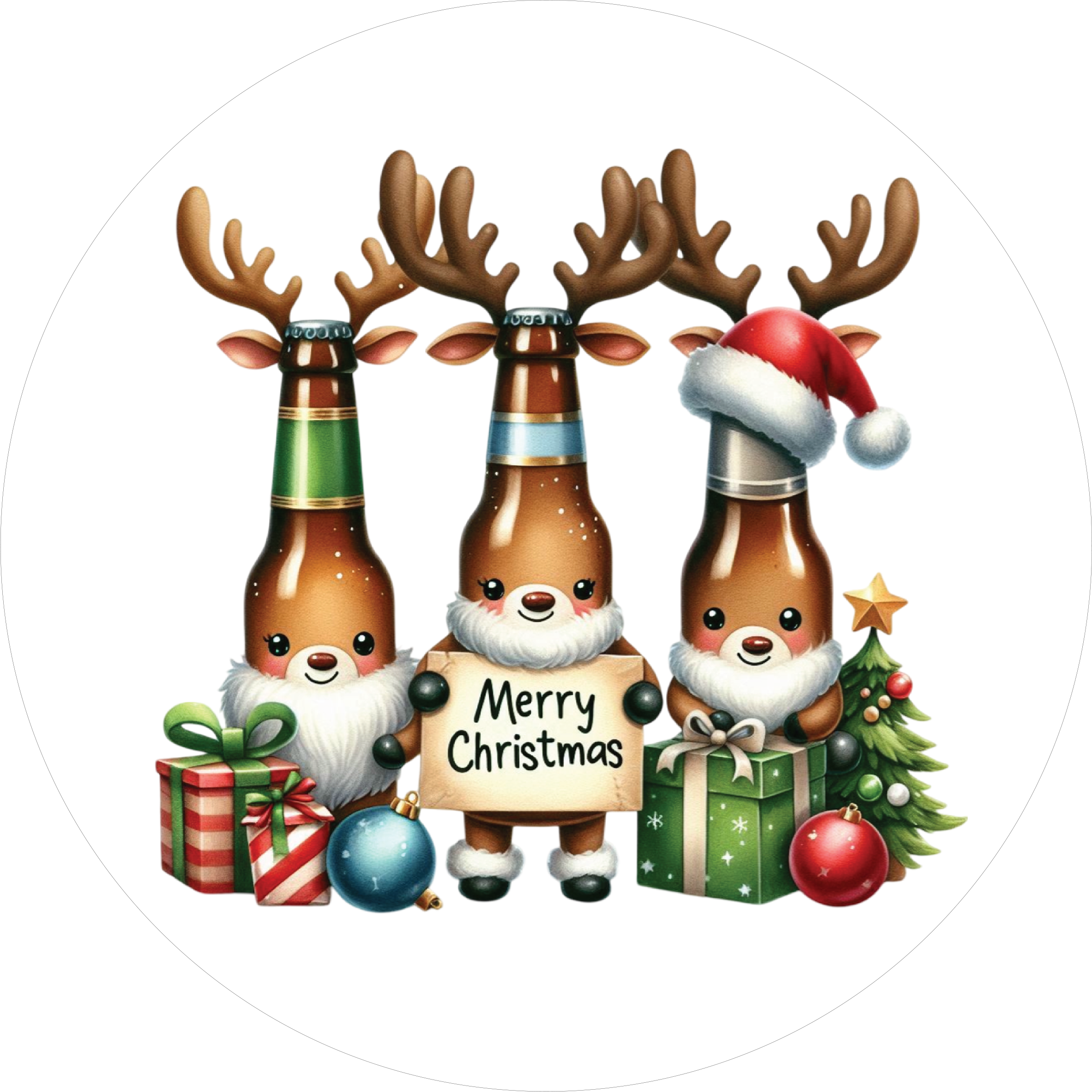 Lustiger Weihnachts- Tortenaufleger23 - personalisierbar - Fondant- Torten- & Cupcakeaufleger Sugar Sweet Kitchen