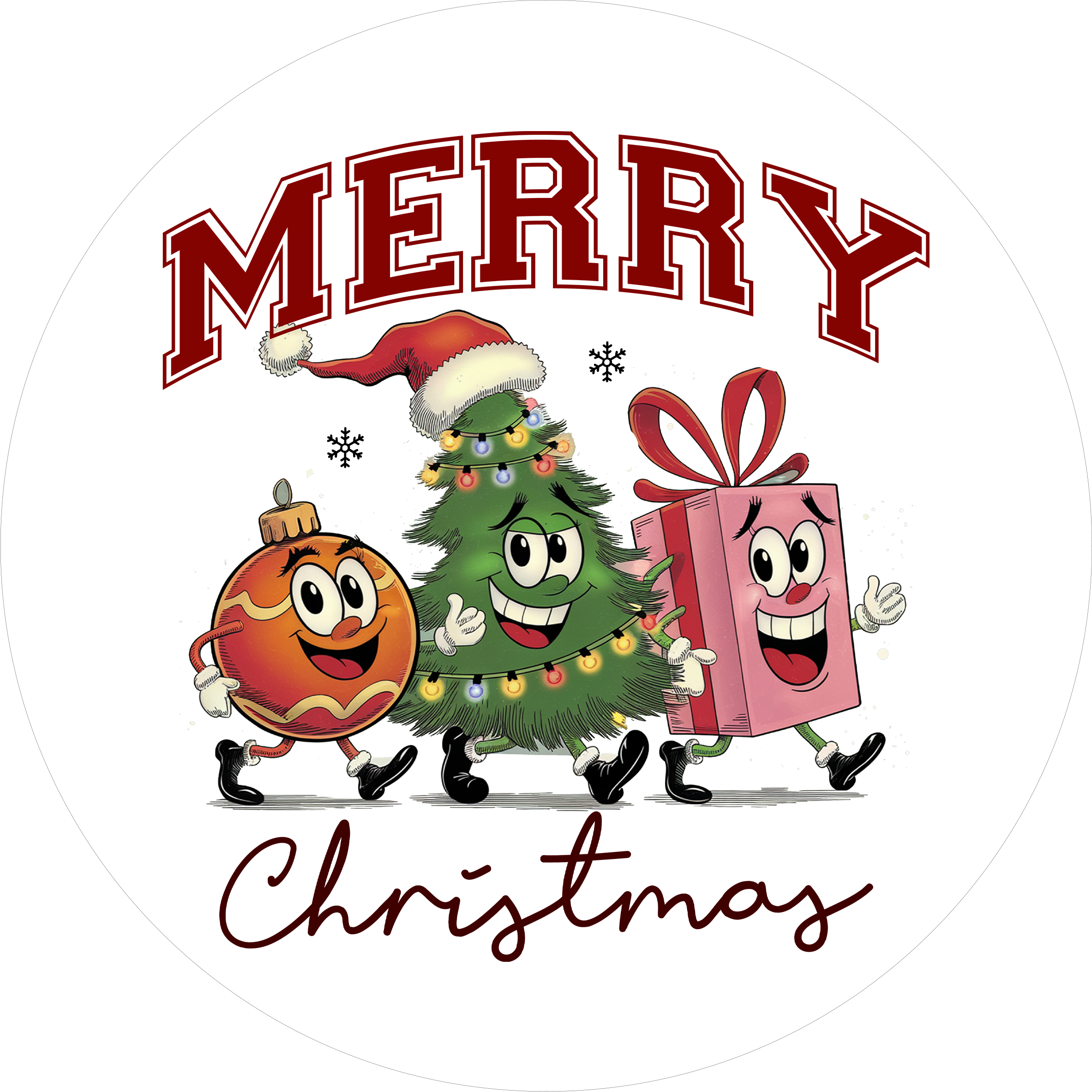 Lustiger Weihnachts- Tortenaufleger24 - personalisierbar - Fondant- Torten- & Cupcakeaufleger Sugar Sweet Kitchen