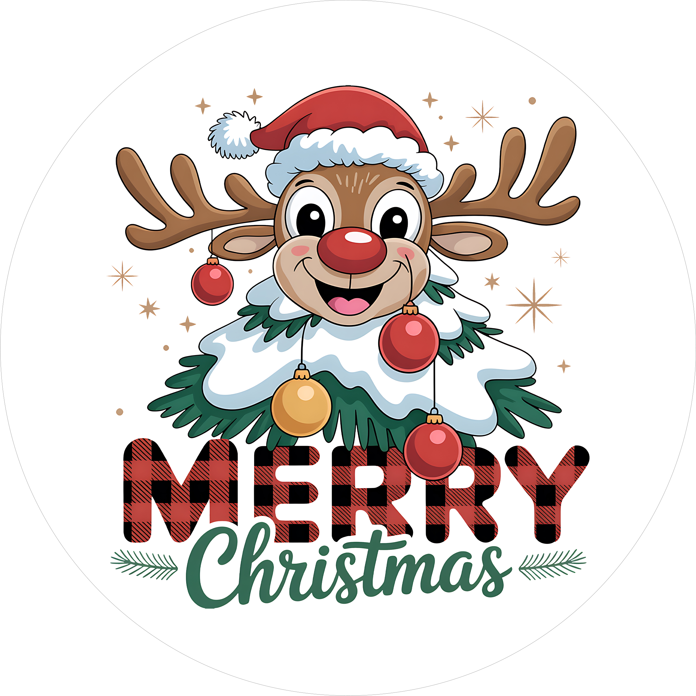 Zauberhafter Weihnachts- Tortenaufleger25 - personalisierbar - Fondant- Torten- & Cupcakeaufleger Sugar Sweet Kitchen