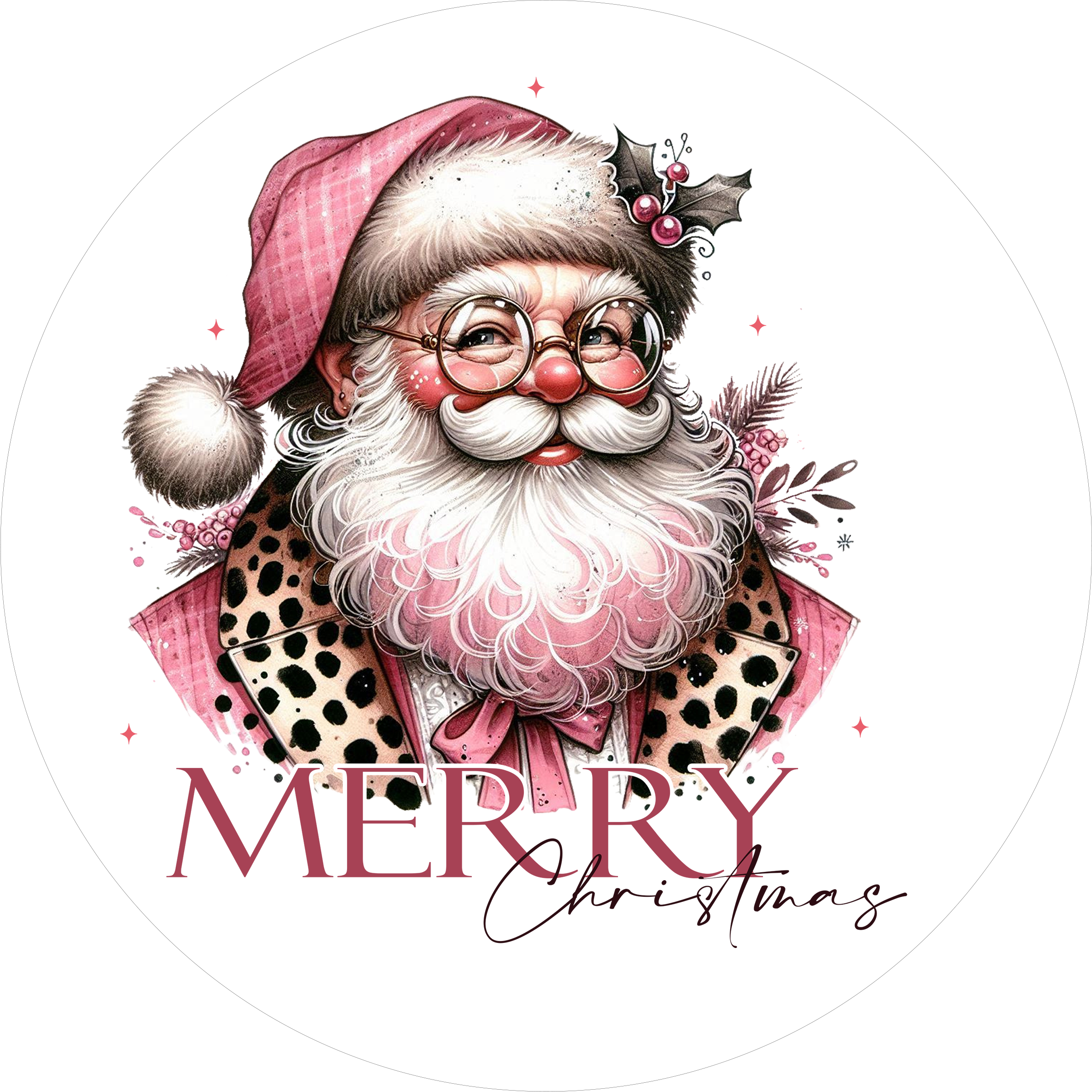 Nostalgischer Weihnachts - Tortenaufleger30 - personalisierbar - Fondant- Torten- & Cupcakeaufleger Sugar Sweet Kitchen