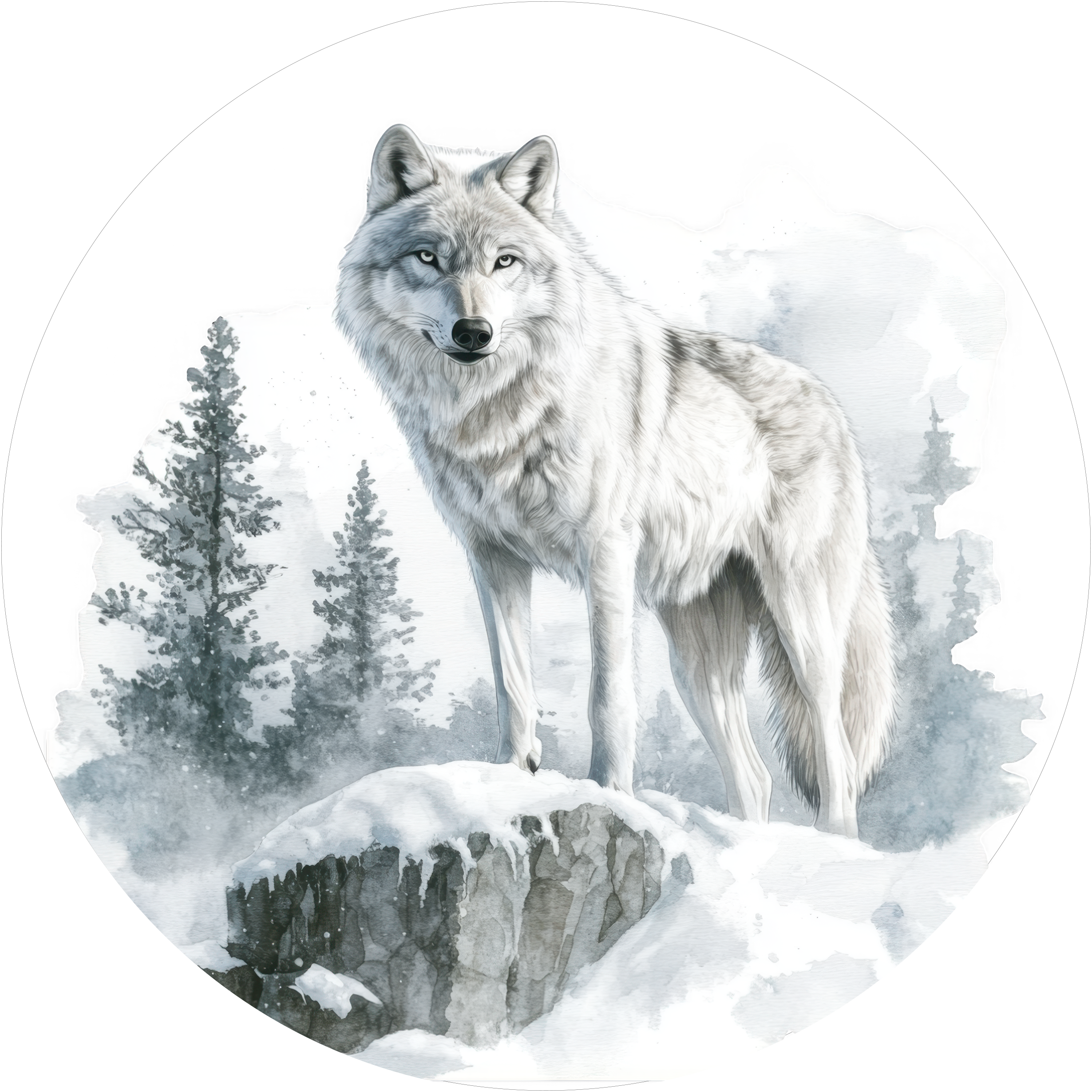 Exklusiver Wolf-Tortenaufleger2 - personalisierbar - Fondant- Torten- & Cupcakeaufleger Sugar Sweet Kitchen