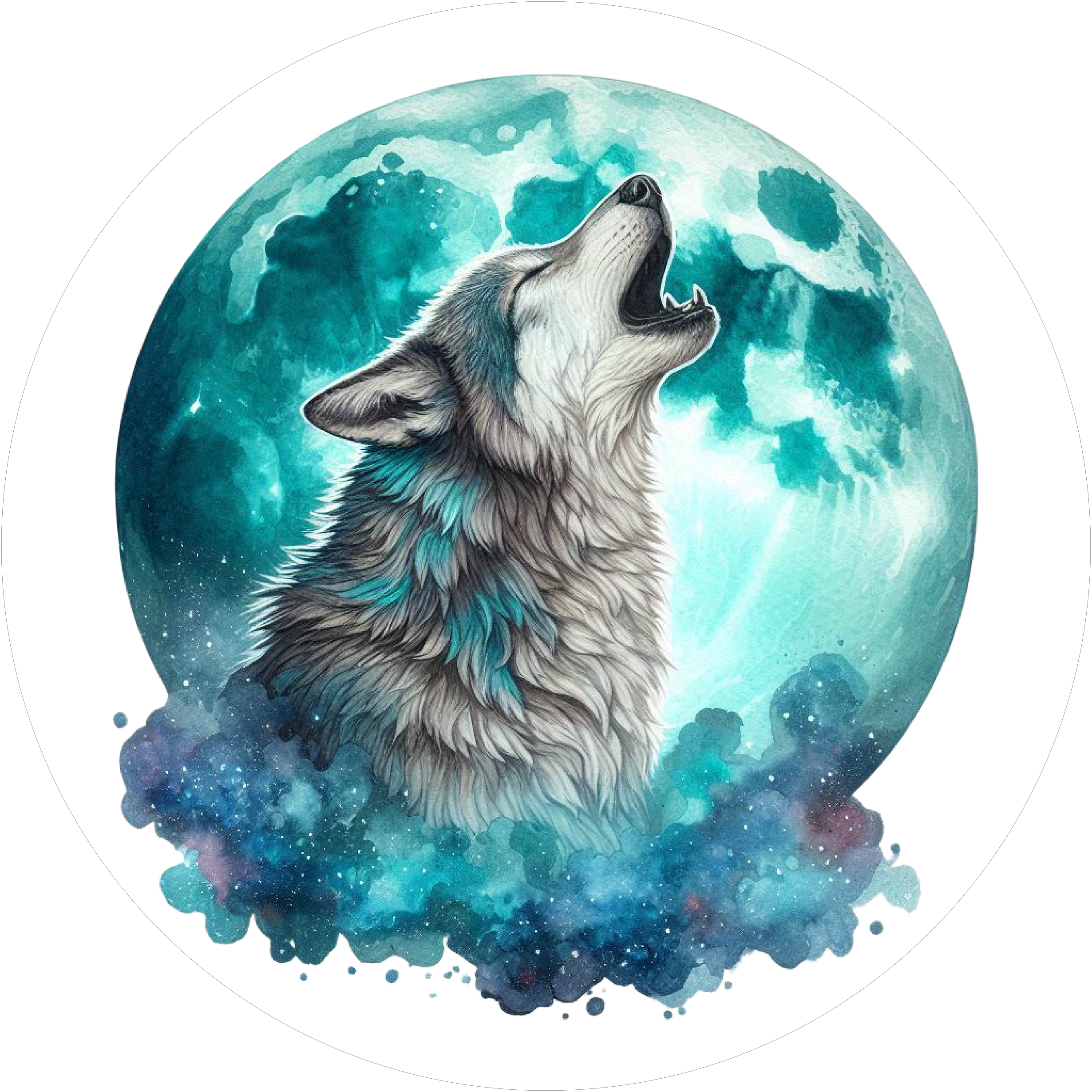 Wolf Tortenaufleger4 – essbar & personalisierbar - Fondant- Torten- Cupcakeaufleger Sugar Sweet Kitchen