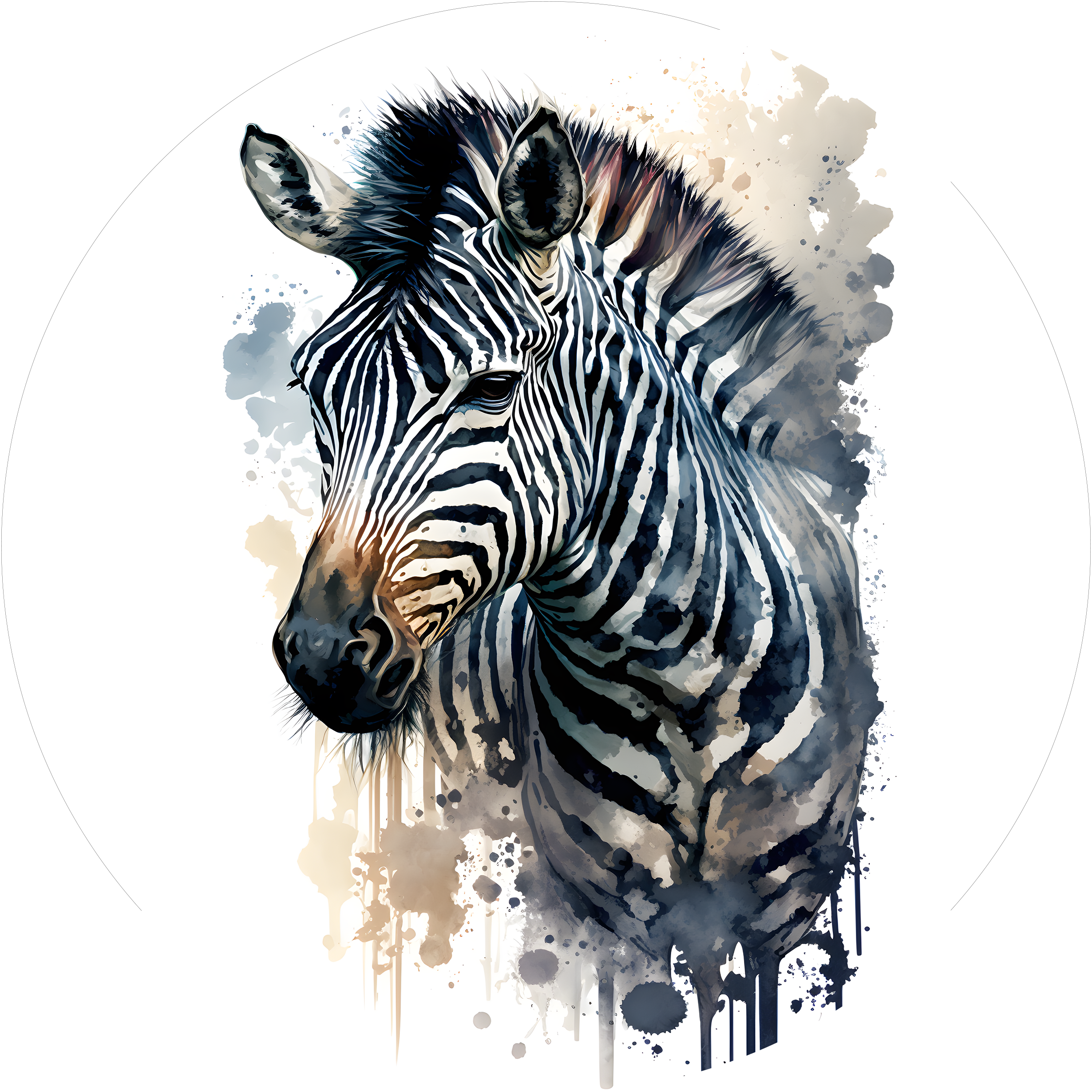 Wunderschöner Zebra-Tortenaufleger2 - personalisierbar - Fondant- Torten- & Cupcakeaufleger Sugar Sweet Kitchen