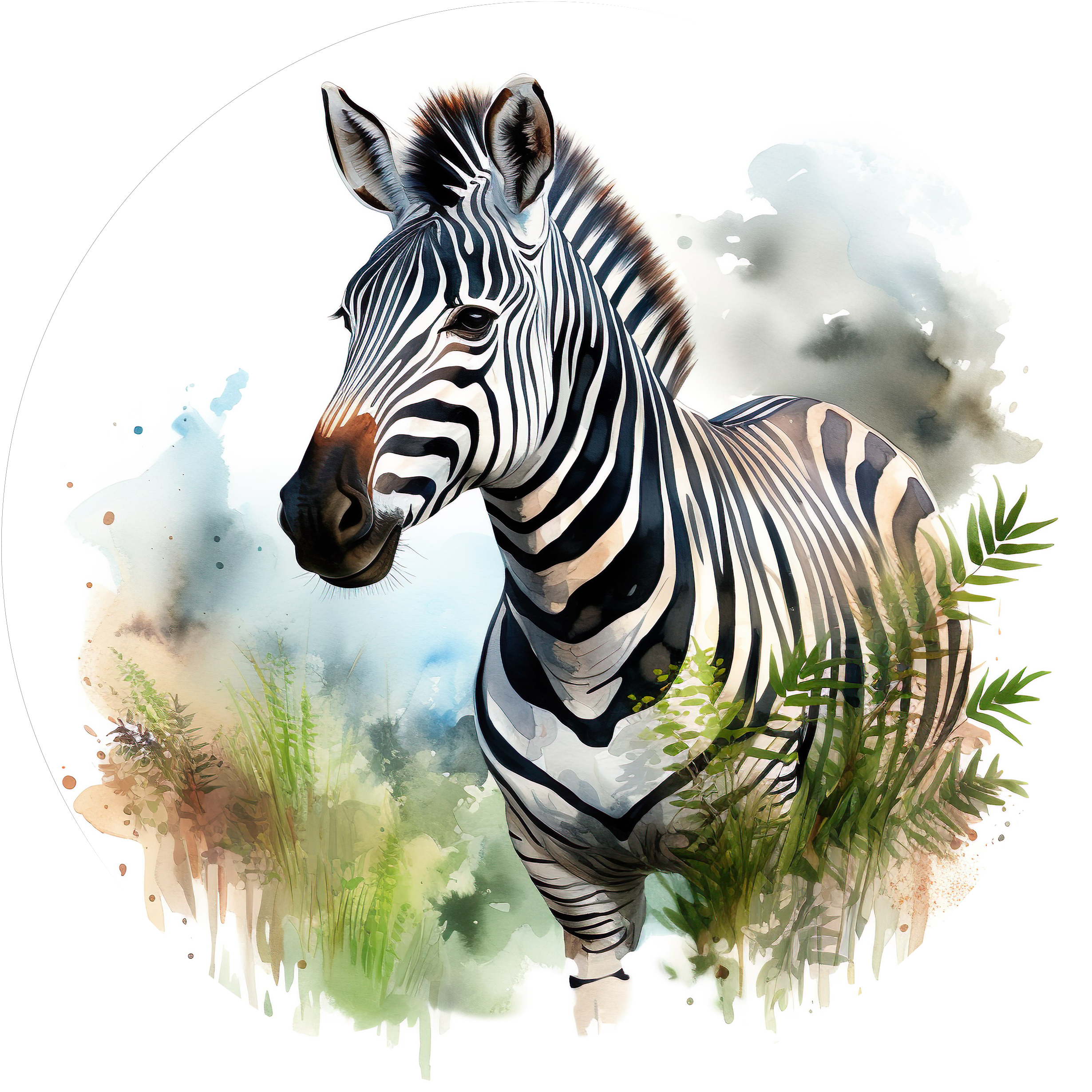 Kreativer Zebra-Tortenaufleger3 - personalisierbar - Fondant- Torten- & Cupcakeaufleger Sugar Sweet Kitchen
