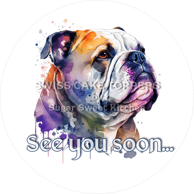 Abschieds Tortenaufleger Dog2 - personalisierbar