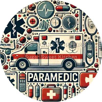 Ambulance Cake Topper 10 - Edible & Customizable