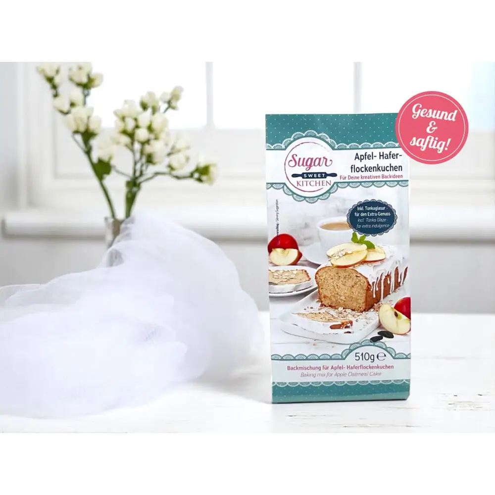 Apfel- Haferflockenkuchen / extra gross - luftig - Backmischung Sugar Sweet Kitchen