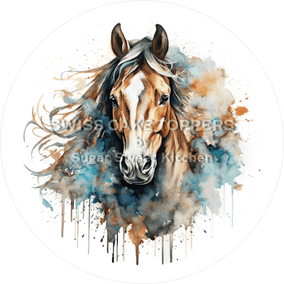 Atemberaubender Pferde-Tortenaufleger15 - personalisierbar