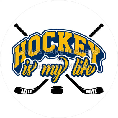 Striking Ice Hockey Cake Topper - Customizable
