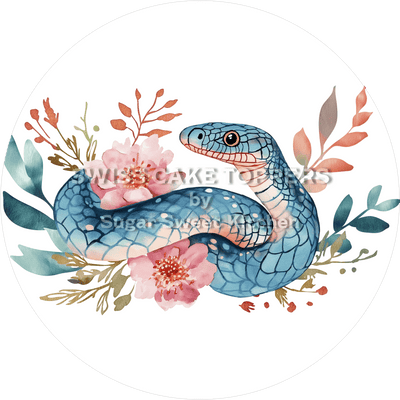 Auffallender Schlangen-Tortenaufleger12 - personalisierbar