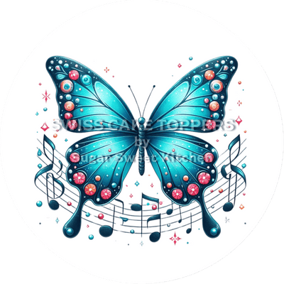 Auffallender Tortenaufleger Musik4 - personalisierbar