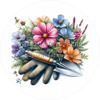 Ausgefallener Garten-Tortenaufleger2 - personalisierbar