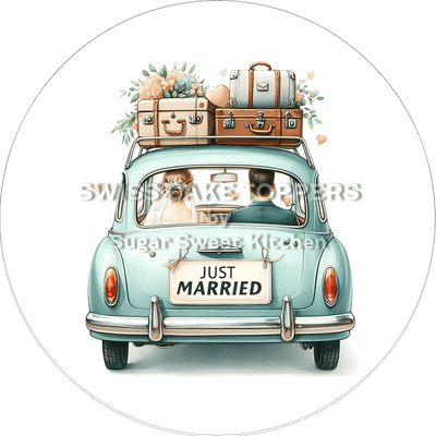 Ausgefallener Hochzeits- Tortenaufleger - personalisierbar