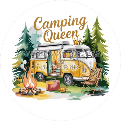 Ausgefallener Tortenaufleger Camping4 - personalisierbar