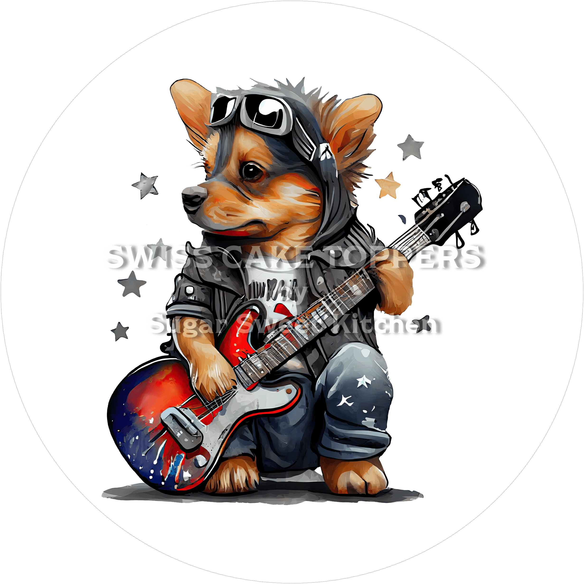 Ausgefallener Tortenaufleger Musik7 - personalisierbar - Fondant- Torten- & Cupcakeaufleger Sugar Sweet Kitchen