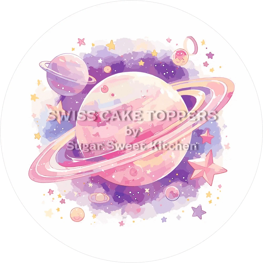 Aussergewöhnlicher Planeten-Tortenaufleger9 - personalisierbar - Fondant- Torten- & Cupcakeaufleger Sugar Sweet Kitchen