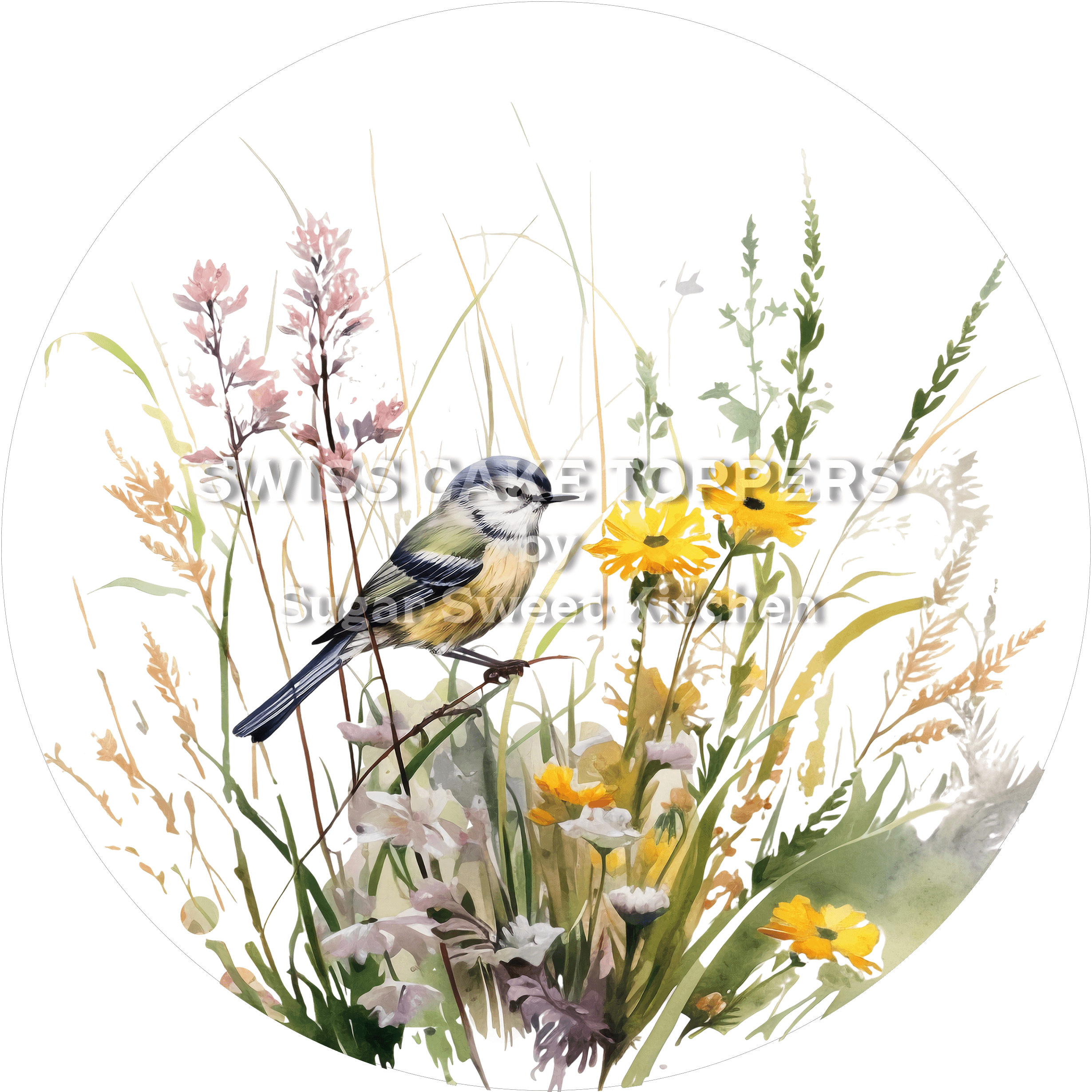 Aussergewöhnlicher Vogel-Tortenaufleger7 - personalisierbar - Fondant- Torten- & Cupcakeaufleger Sugar Sweet Kitchen