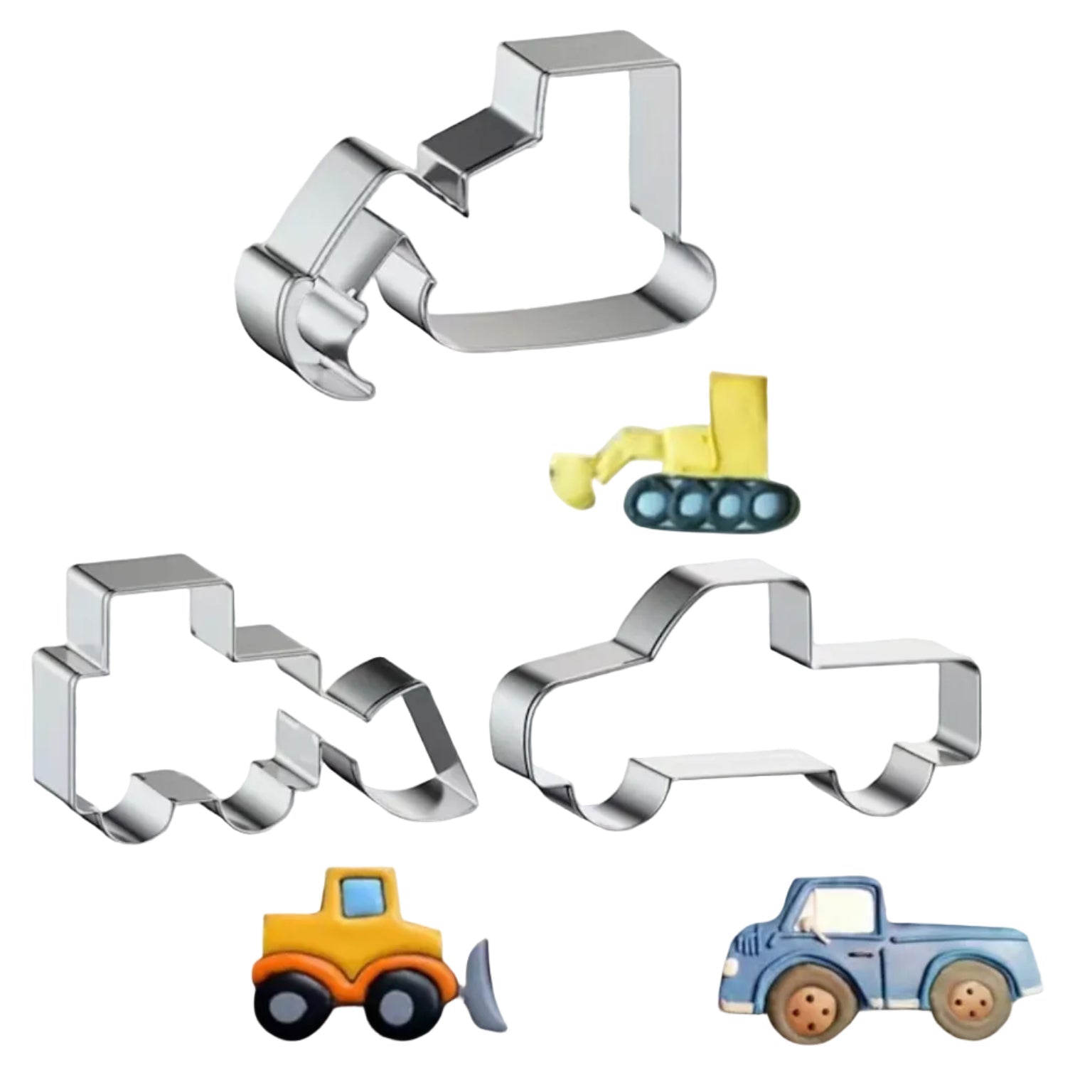 Aussstecher Set Bagger- & Lastwagen / 3 Stk. - Keksausstecher Sugar Sweet Kitchen