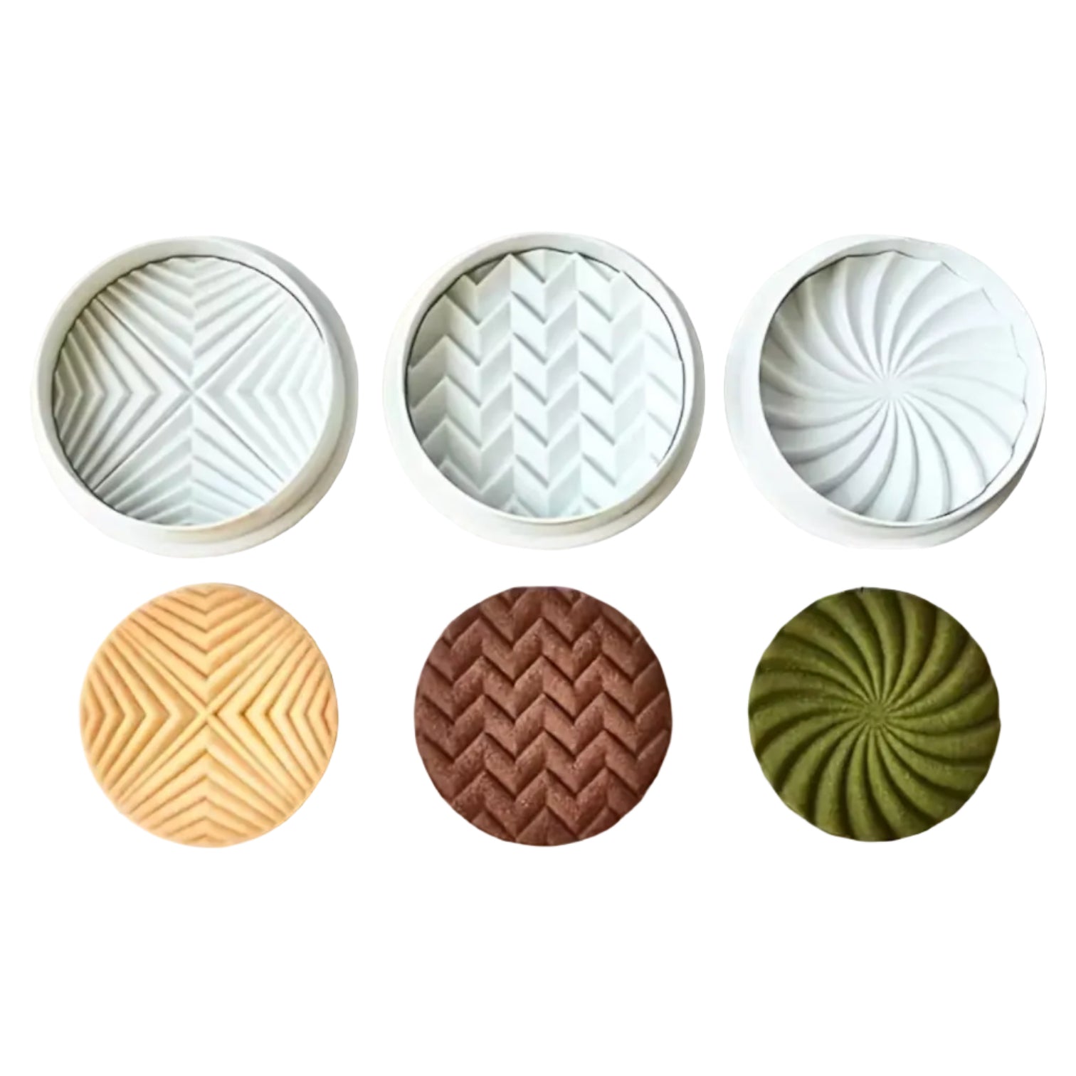 Aussstecher Set rund mit Stempel / 3Stk. - Keksausstecher Sugar Sweet Kitchen